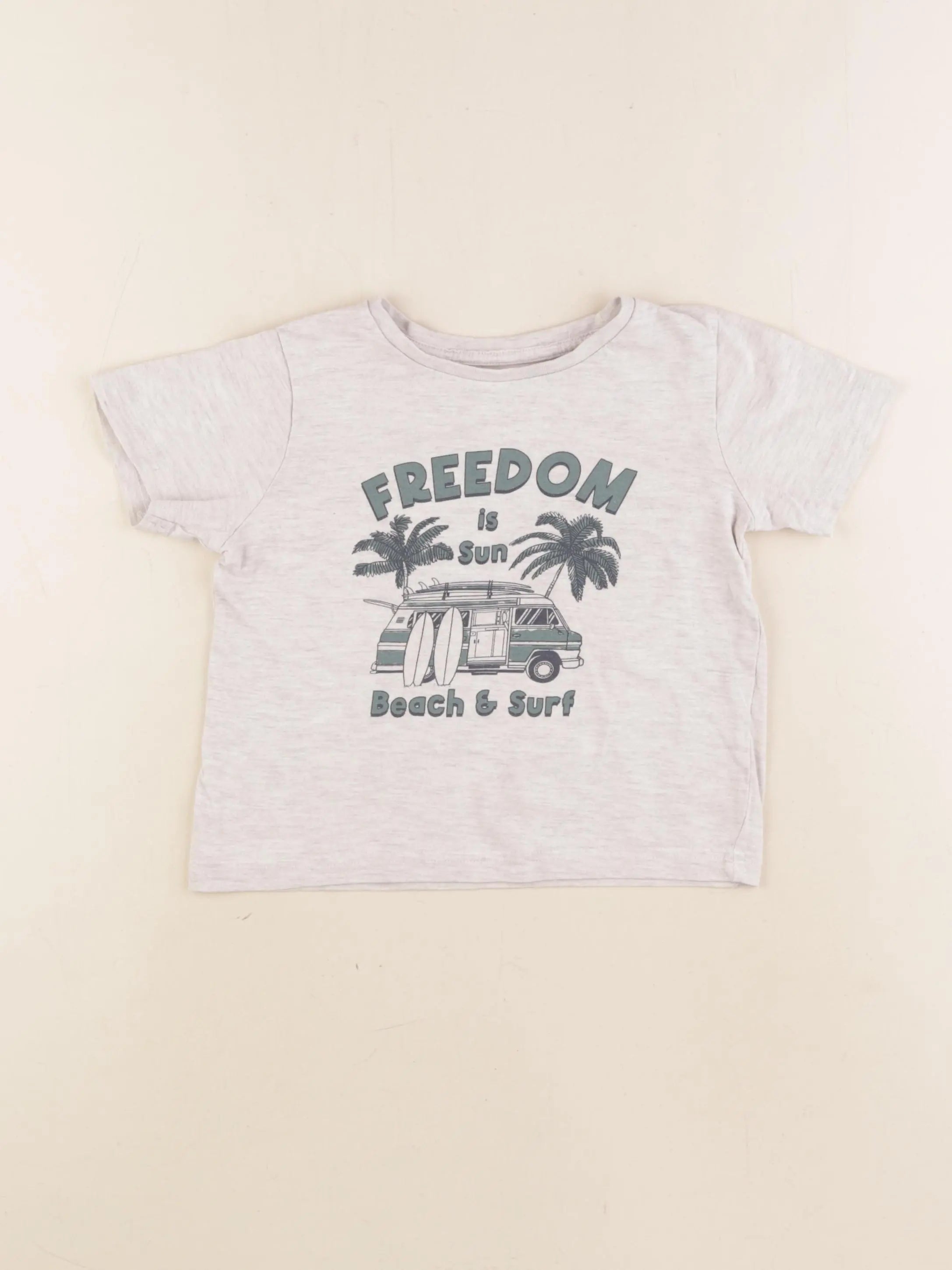 Vertbaudet - tee-shirt beige - 4 ans