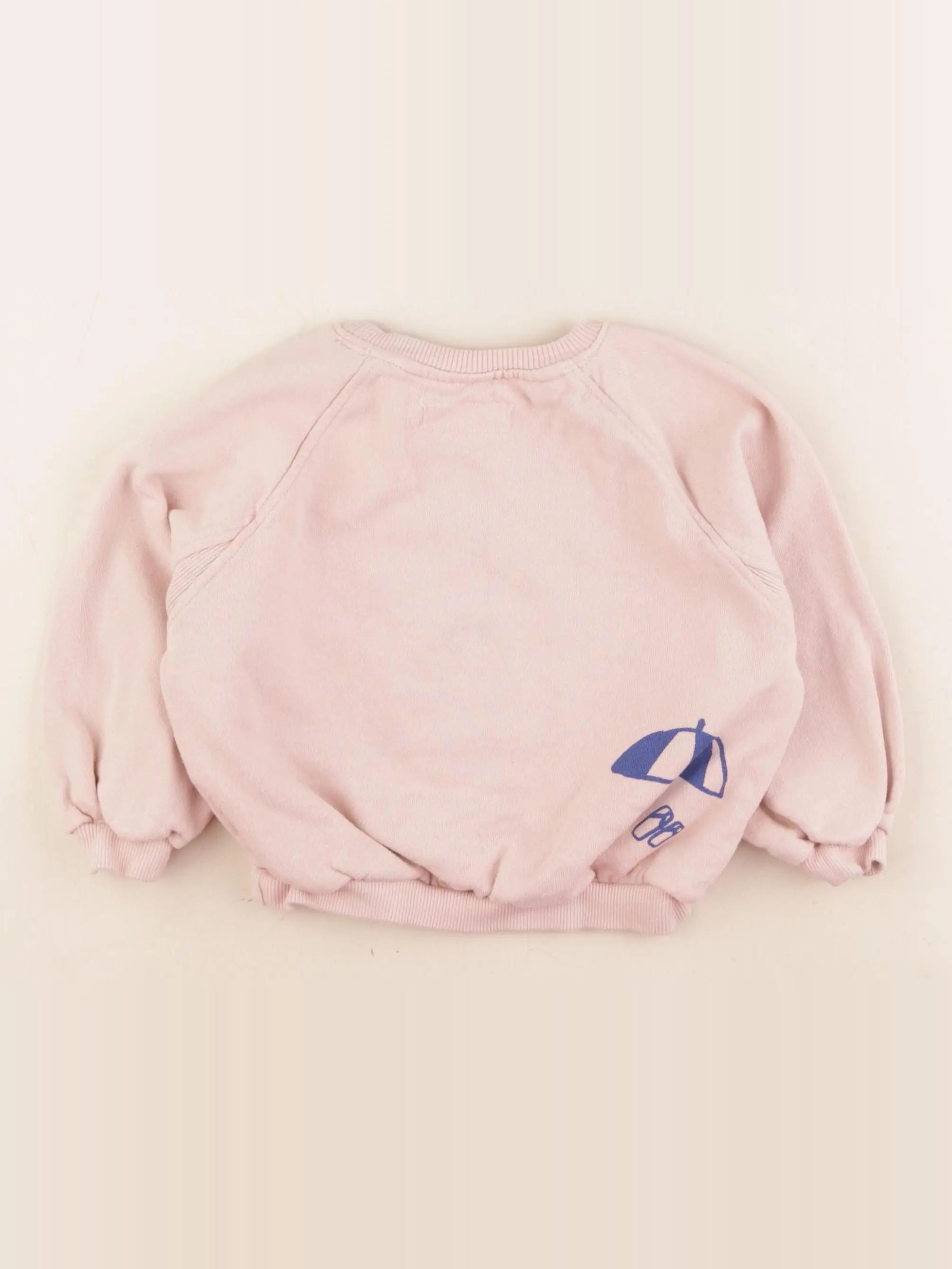 Zara - sweat imprimé au dos rose - 2 ans