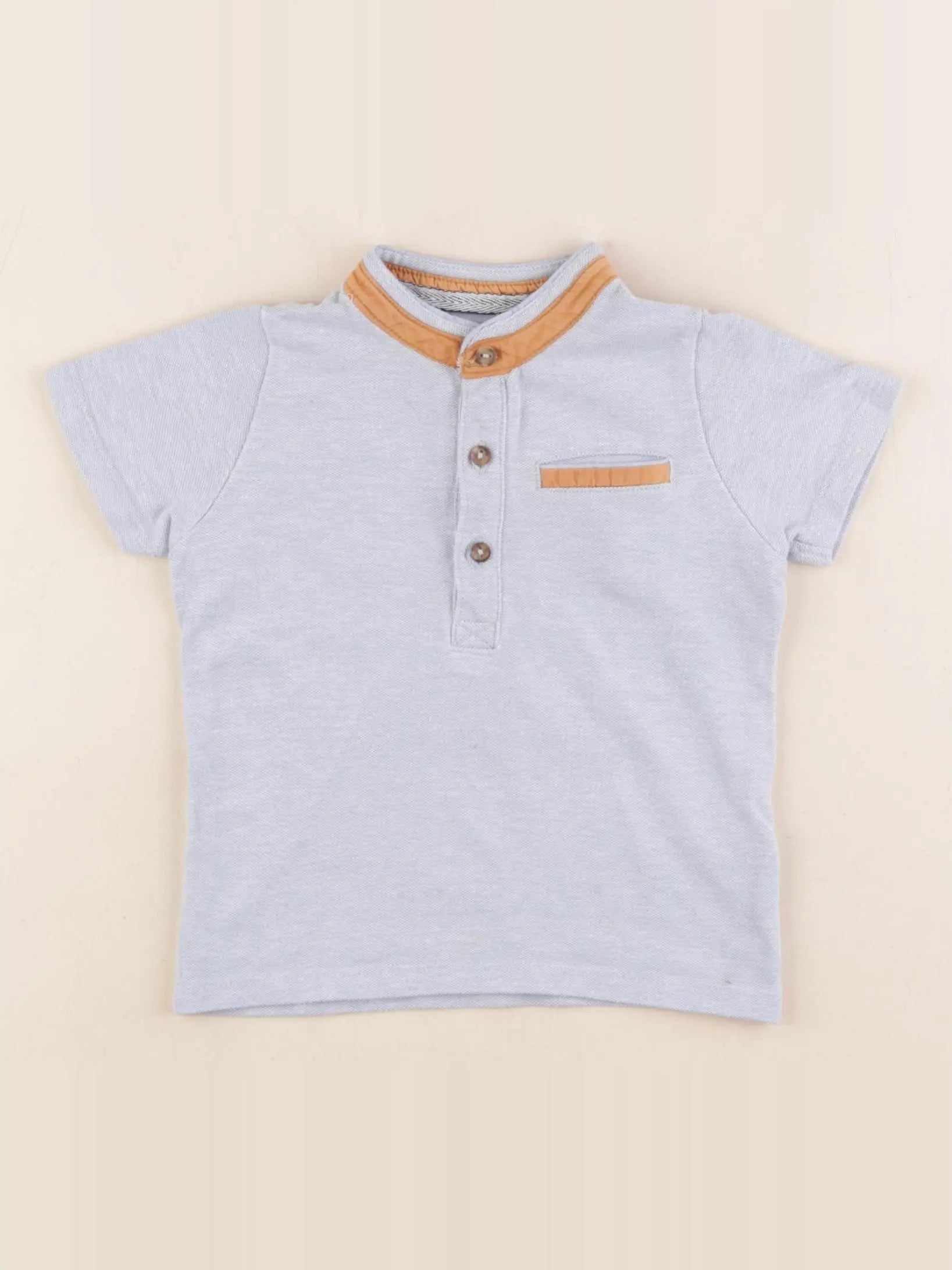 Vertbaudet - polo bleu - 2 ans
