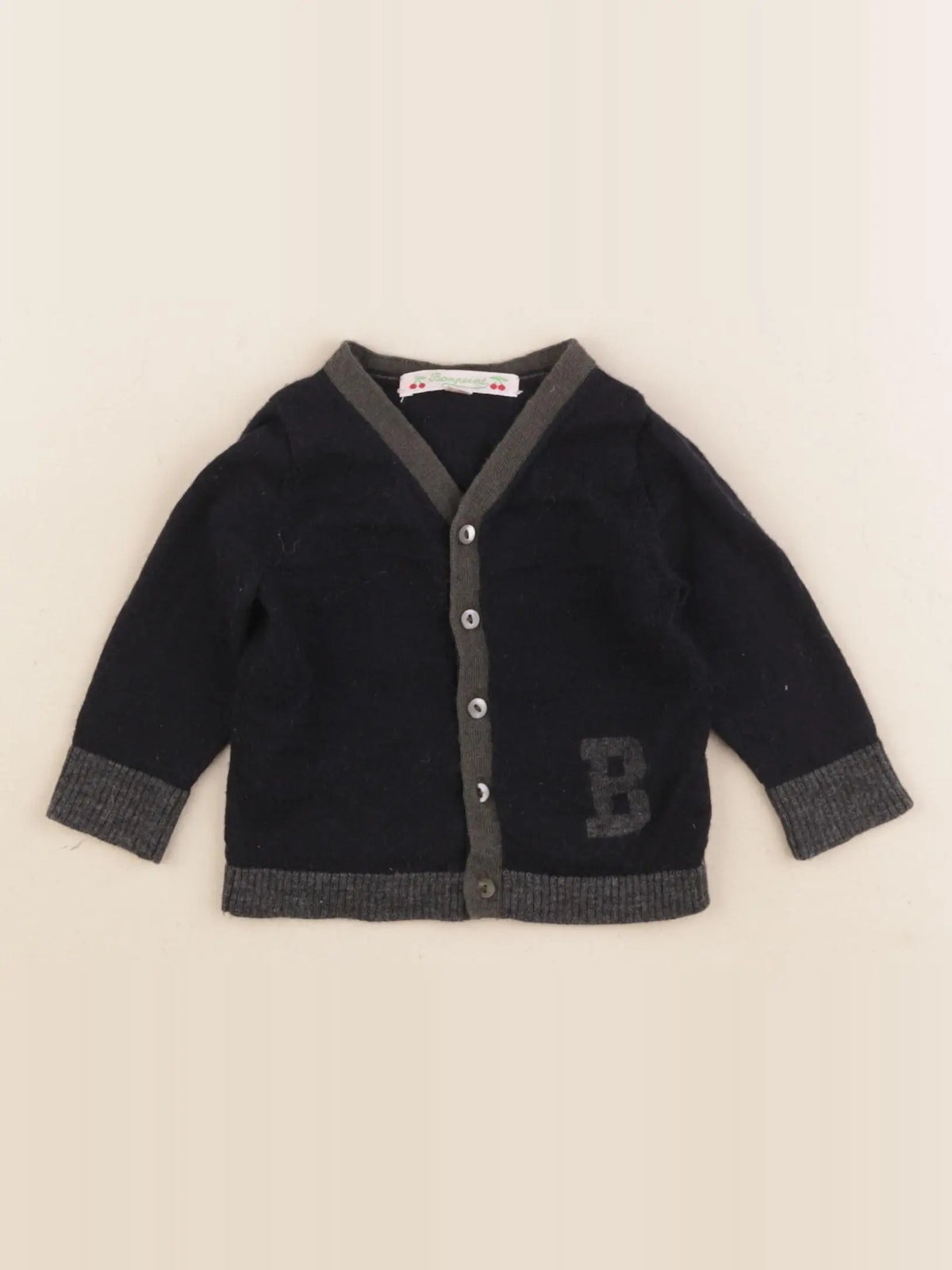 Bonpoint - gilet noir - 6 mois