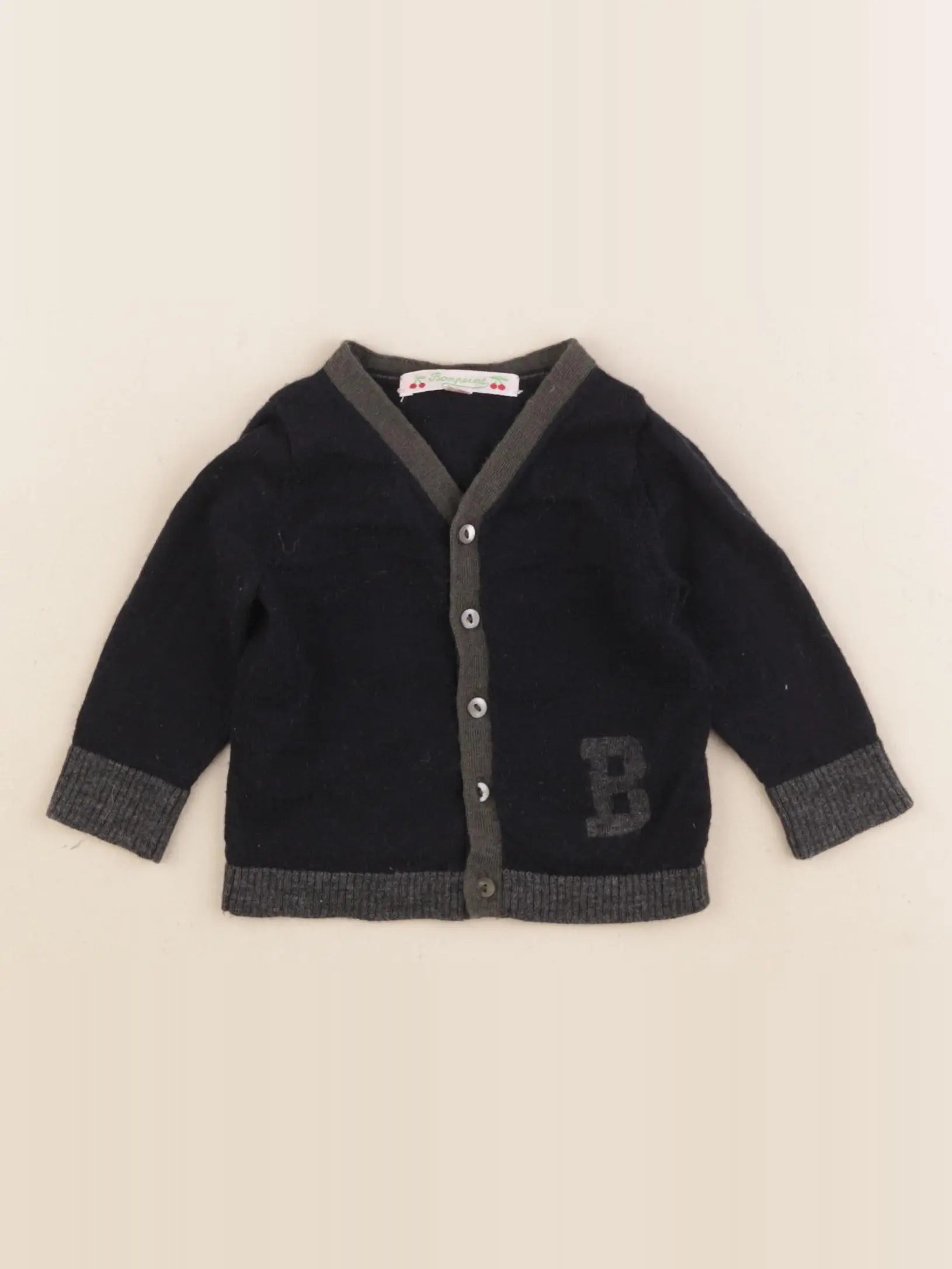 Bonpoint - gilet noir - 6 mois