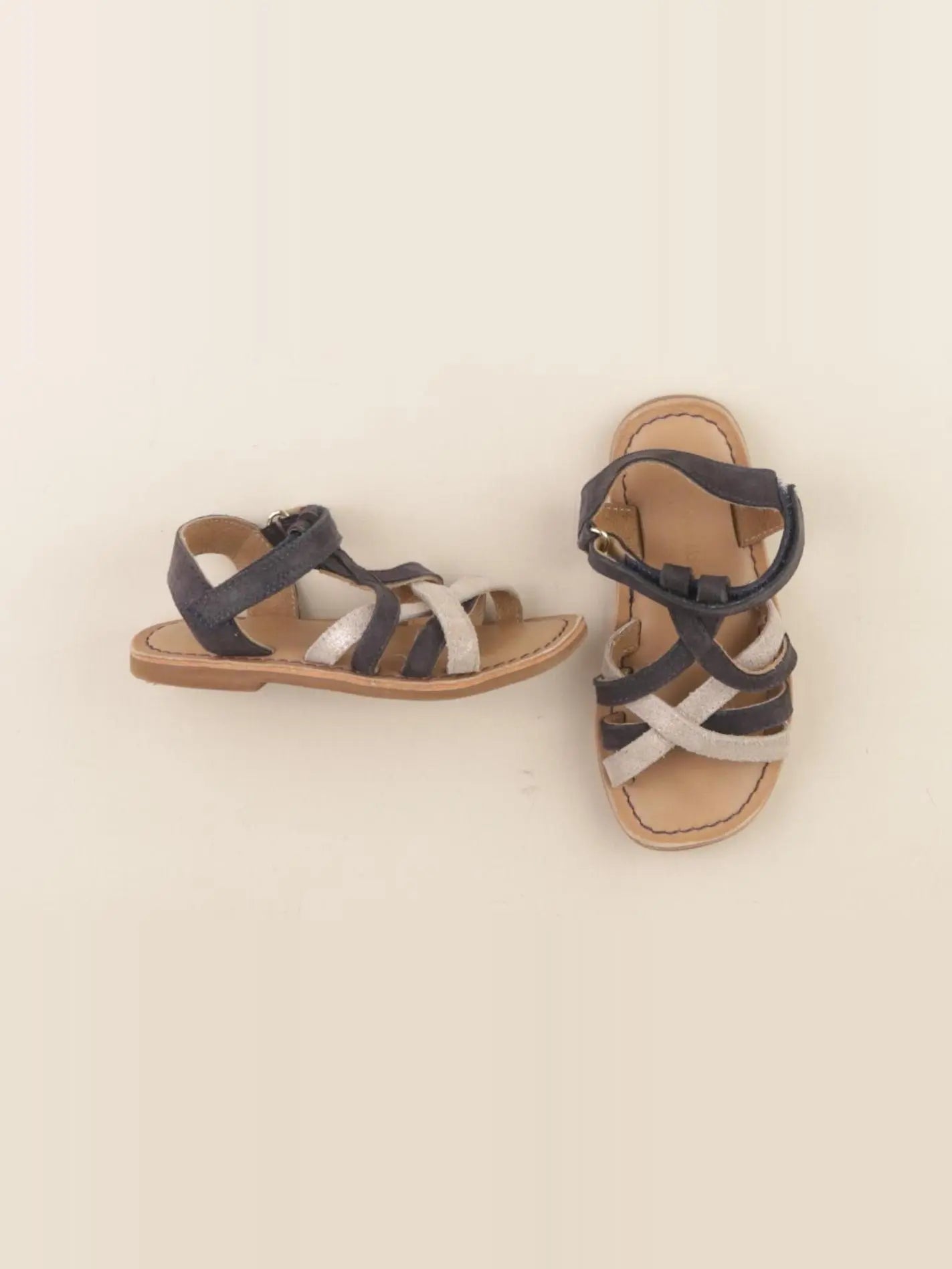 Vertbaudet - sandales or, taupe - pointure 25