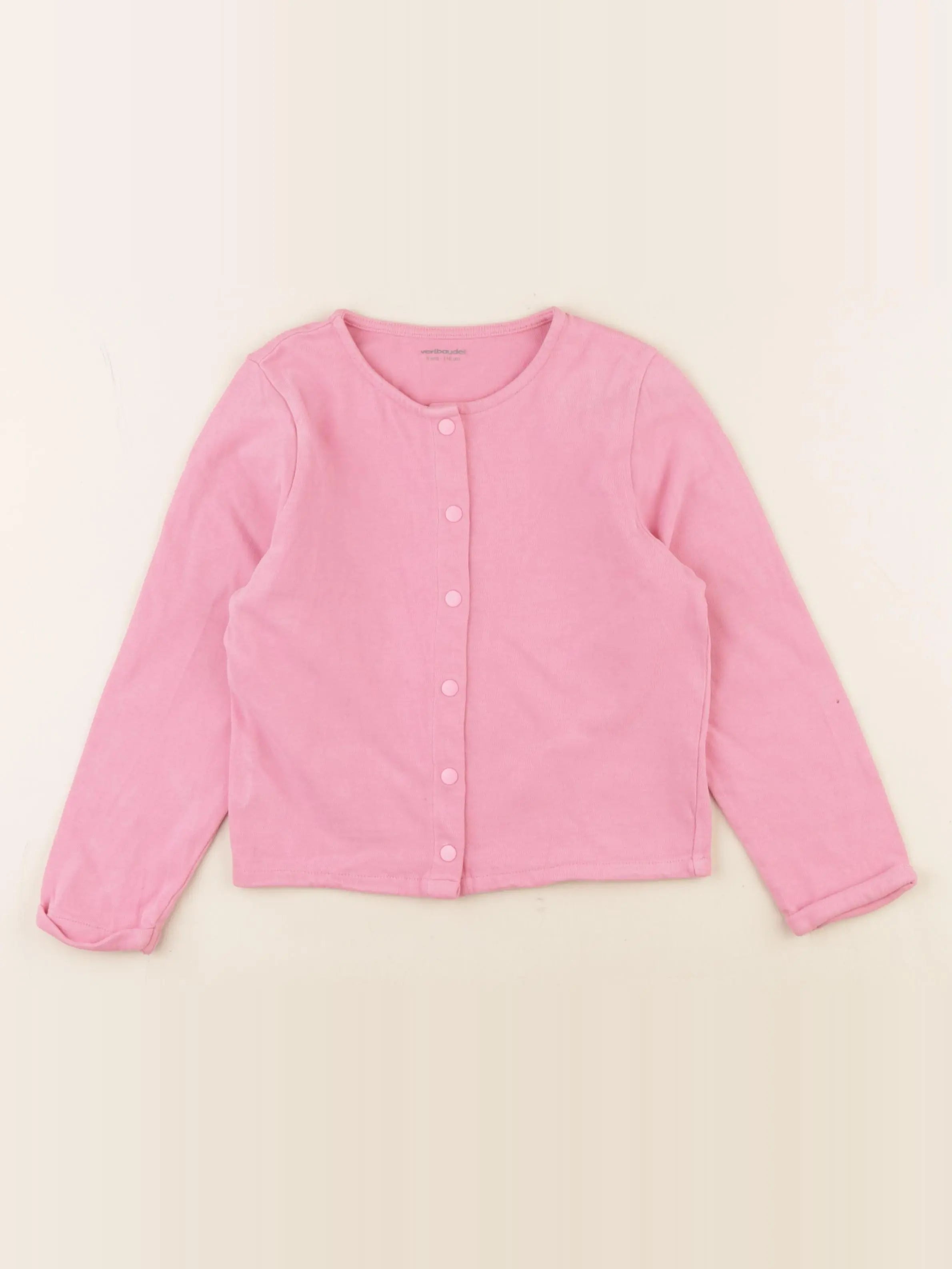 Vertbaudet - gilet rose - 6 ans