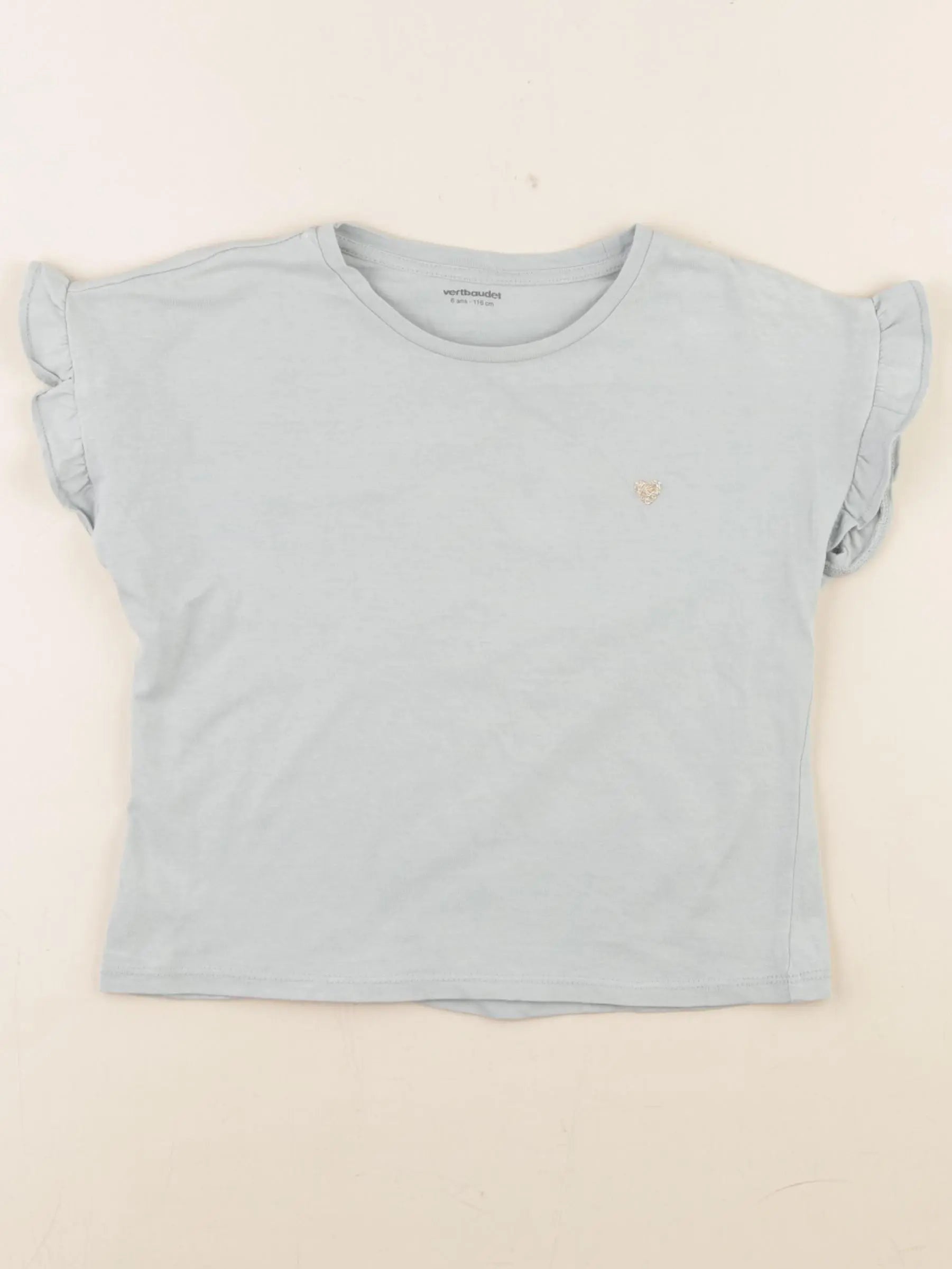 Vertbaudet - tee-shirt vert - 6 ans