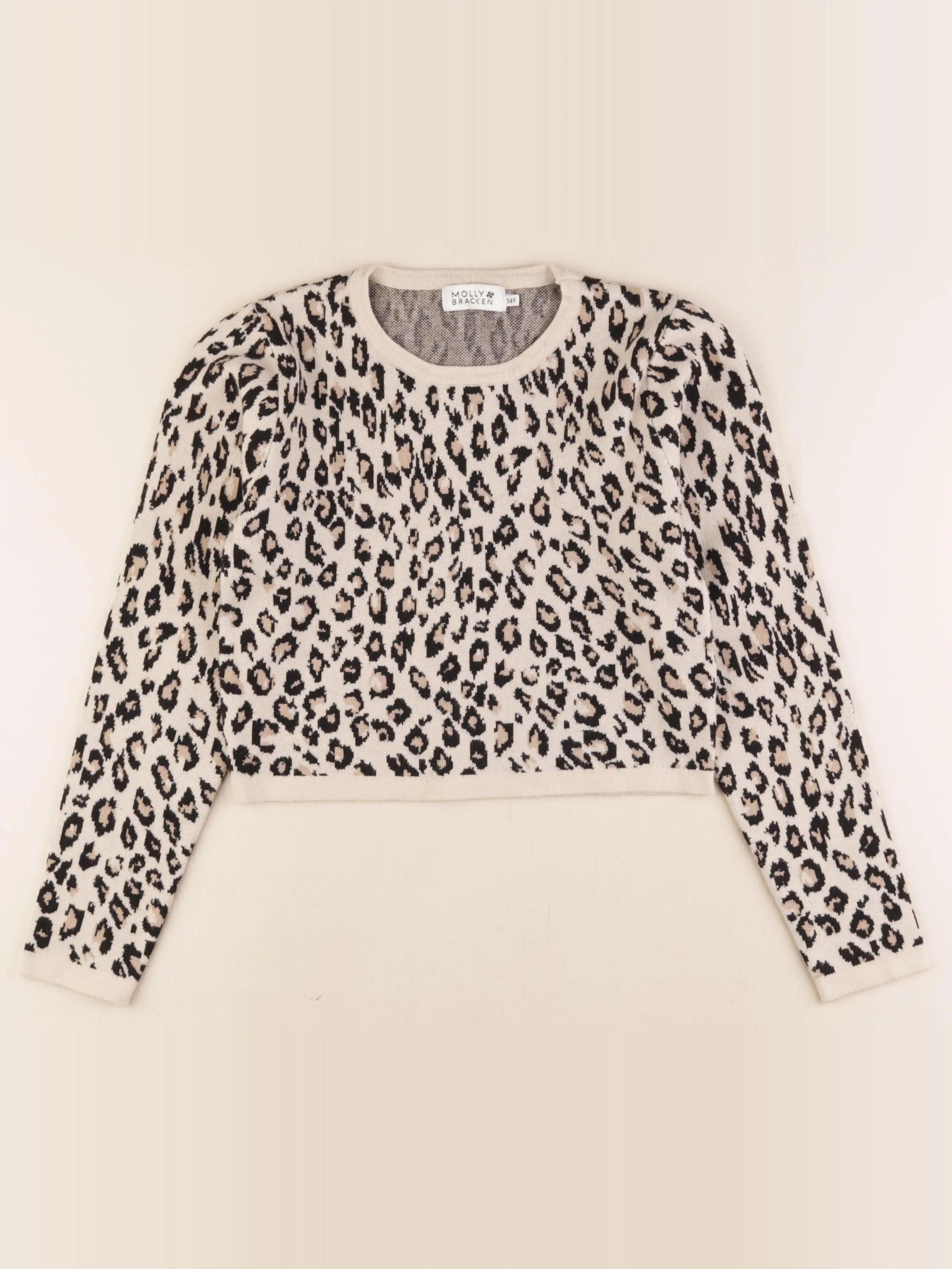 Molly Bracken - pull beige, noir - 14 ans