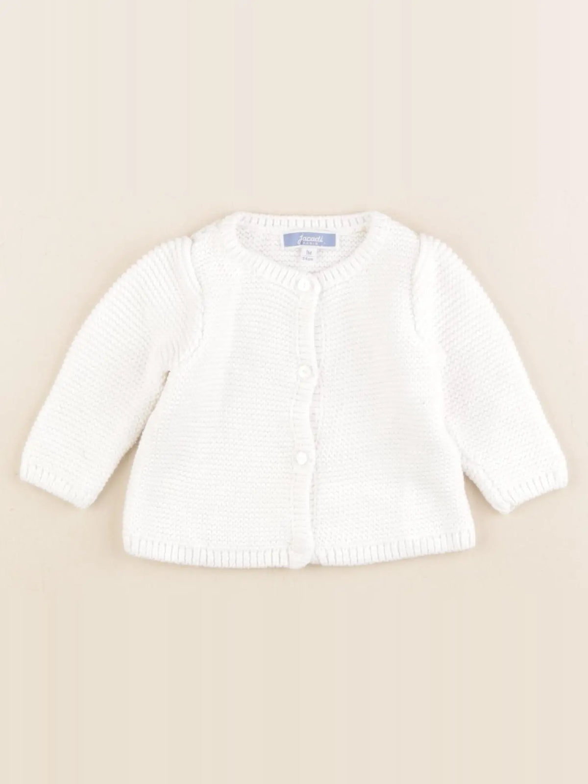 Jacadi - gilet blanc - 1 mois
