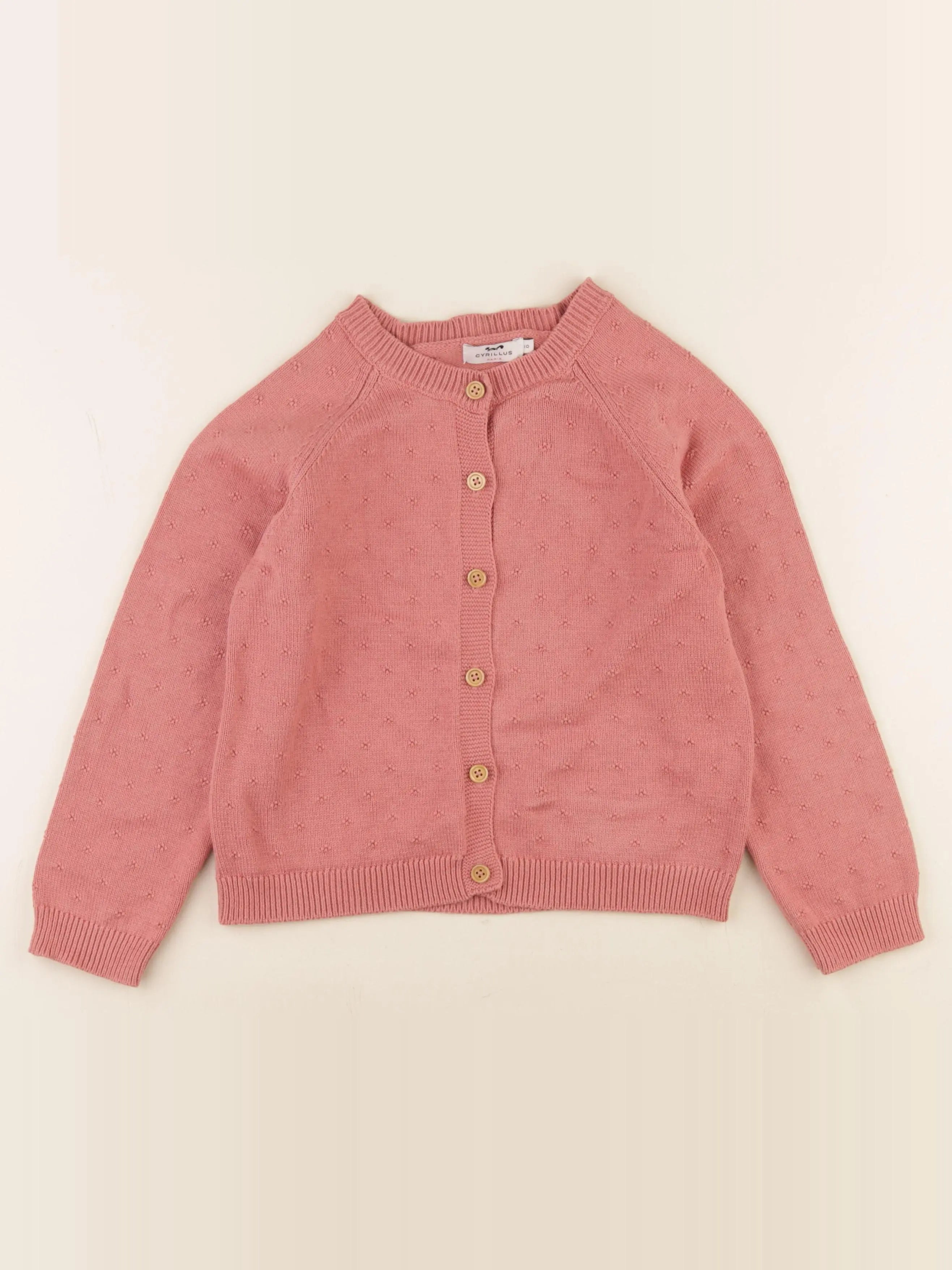 Cyrillus - gilet rose - 10 ans