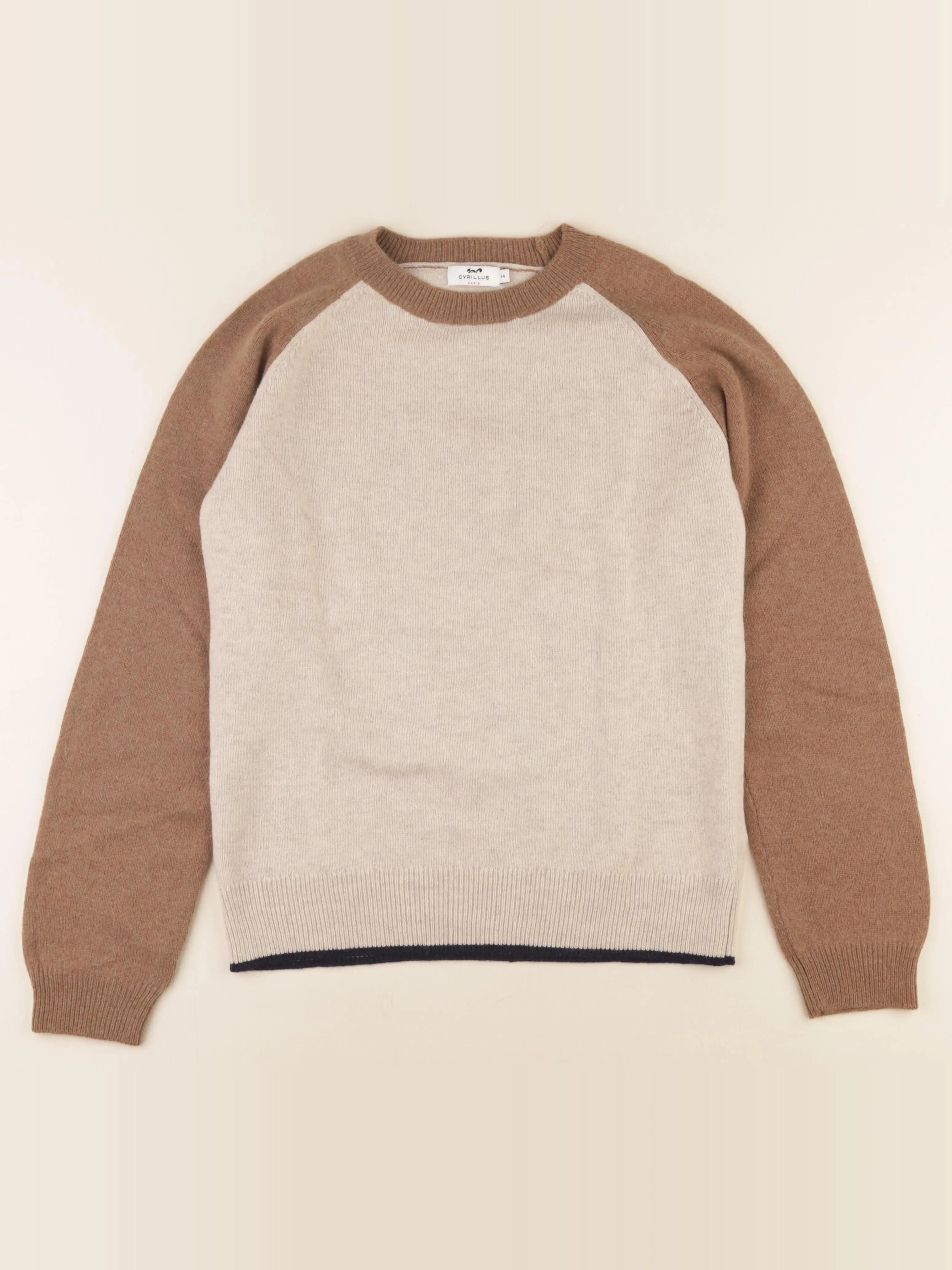 Cyrillus - pull marron - 14 ans