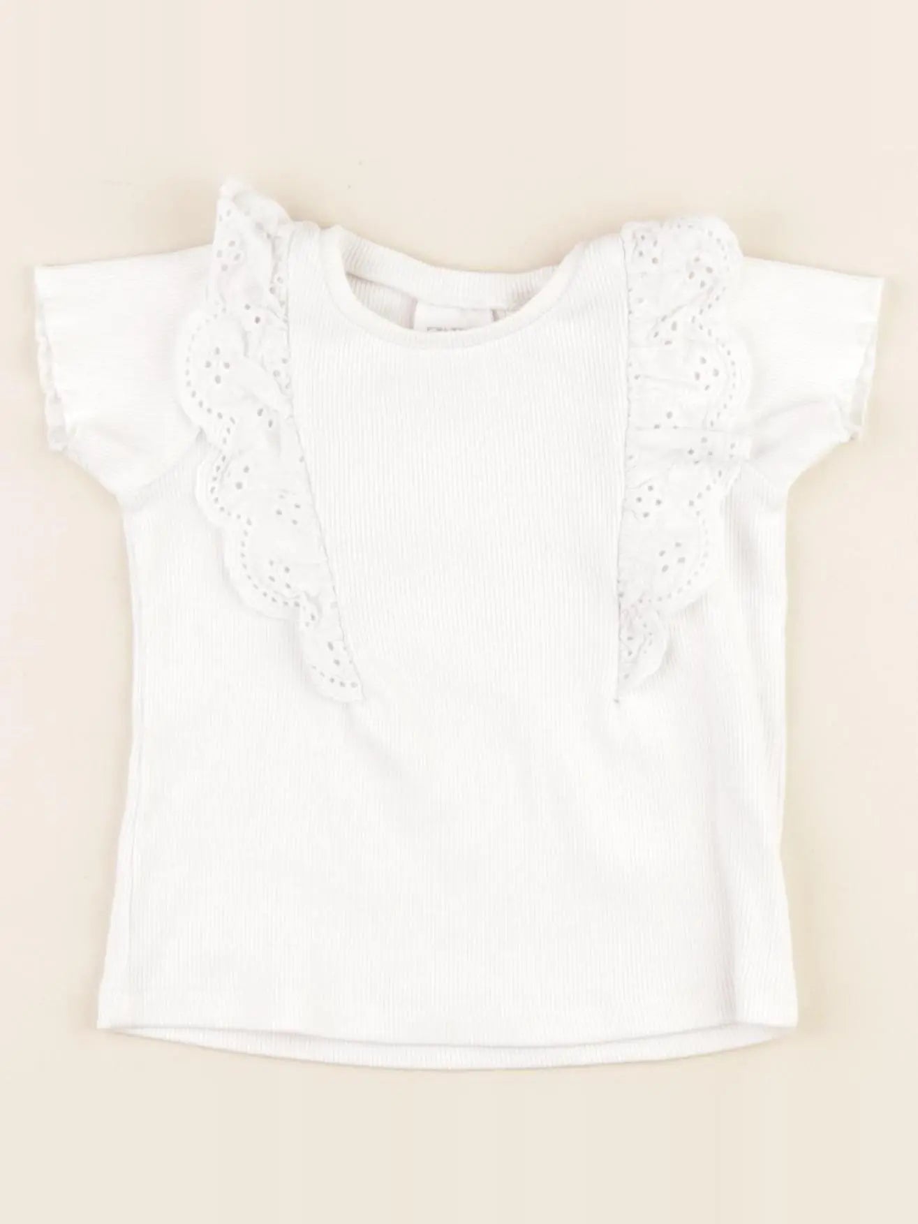Zara - tee-shirt blanc - 6/9 mois