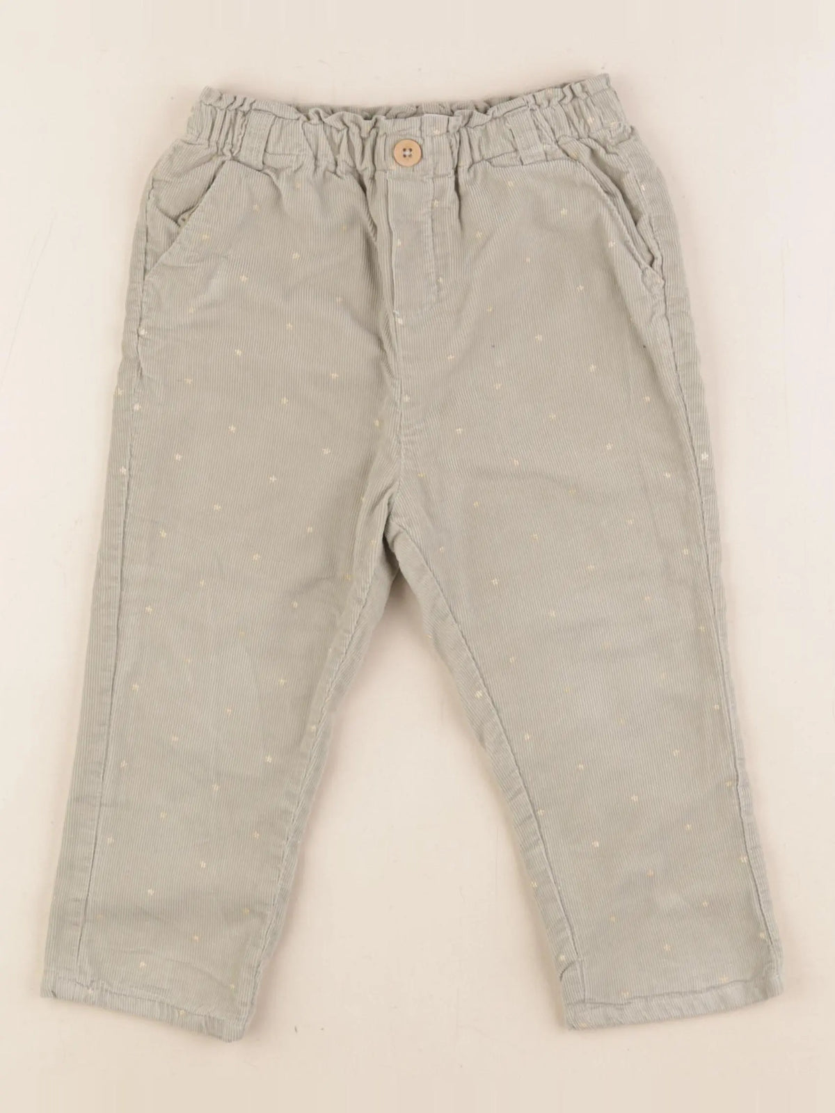 Vertbaudet - pantalon doublé vert - 36 mois