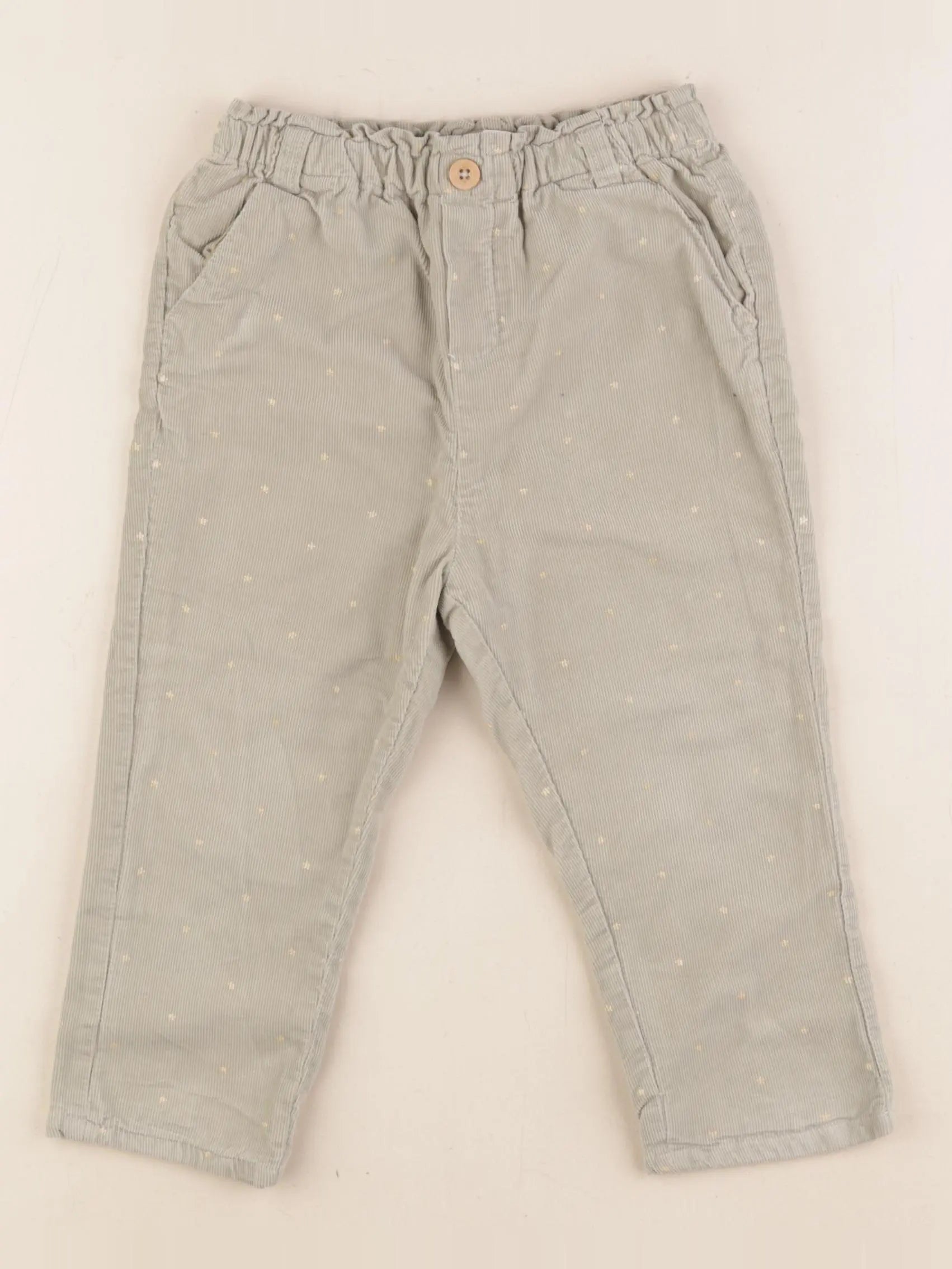 Vertbaudet - pantalon doublé vert - 36 mois