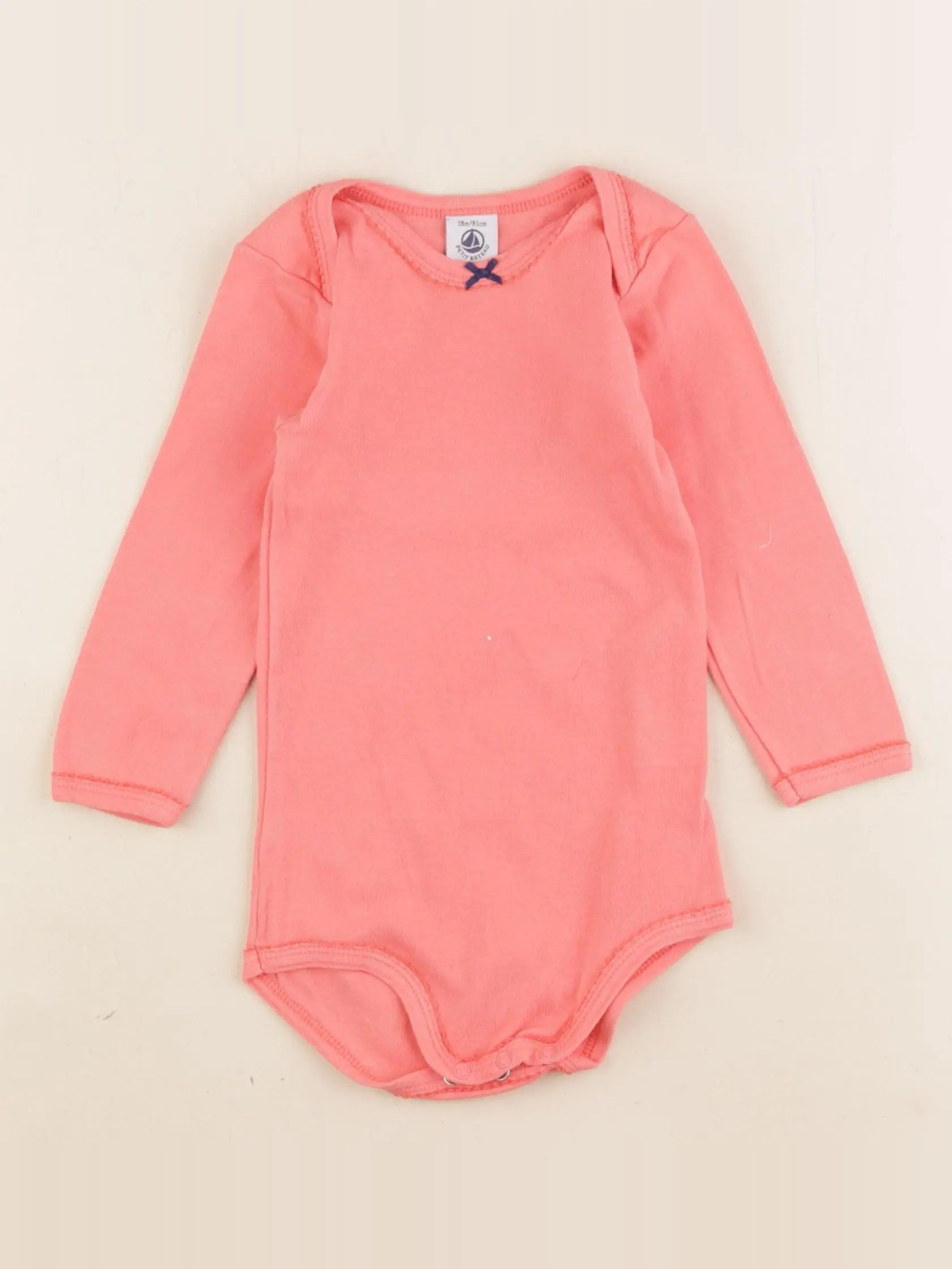 Petit Bateau - body rose - 18 mois