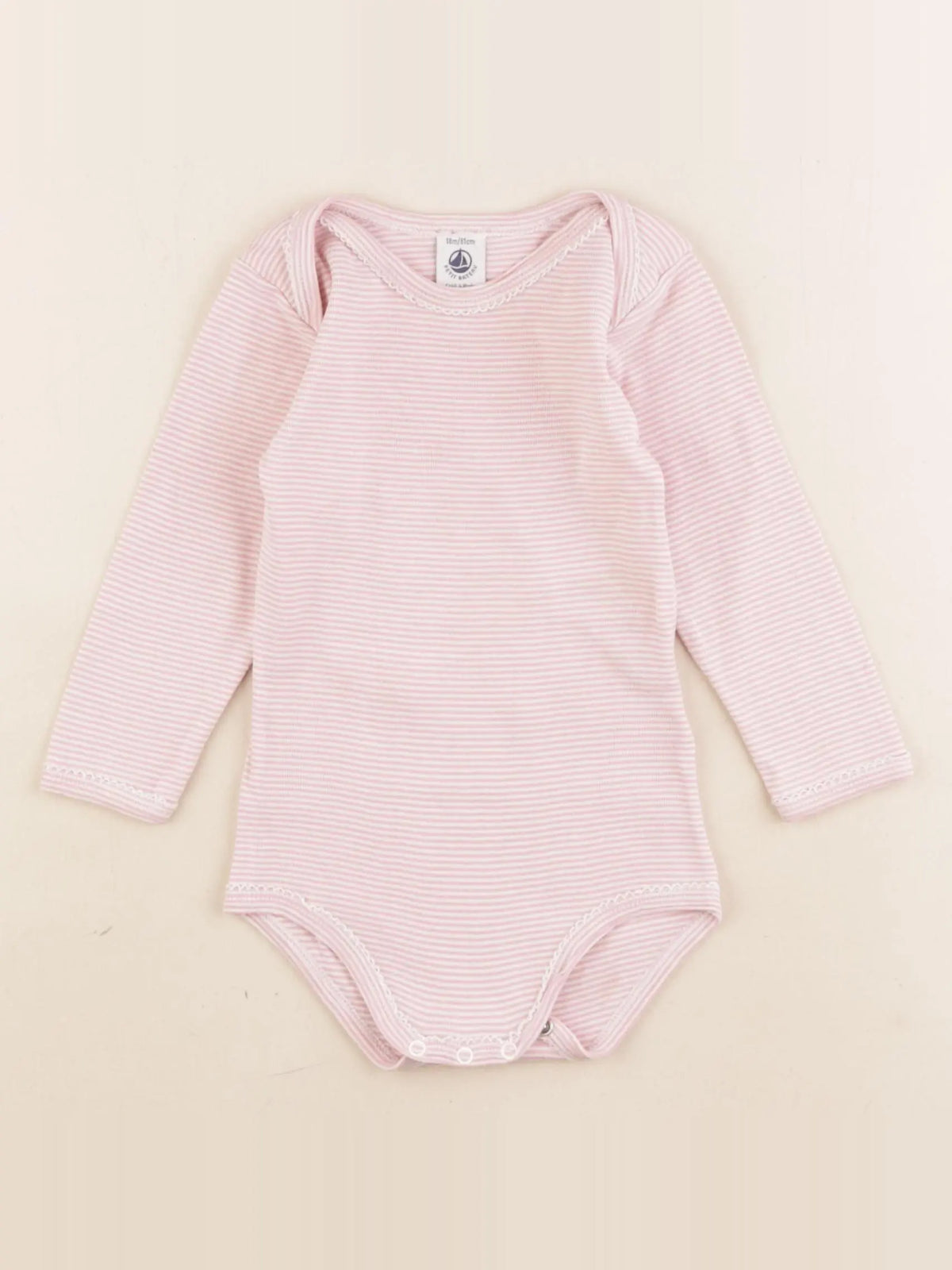 Petit Bateau - body rose - 18 mois