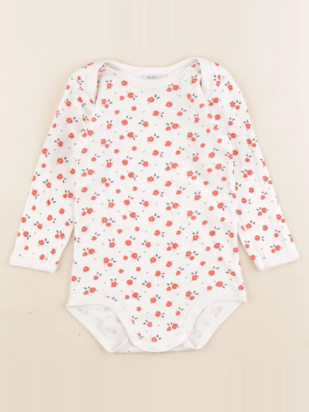 Petit Bateau - body rouge - 18 mois