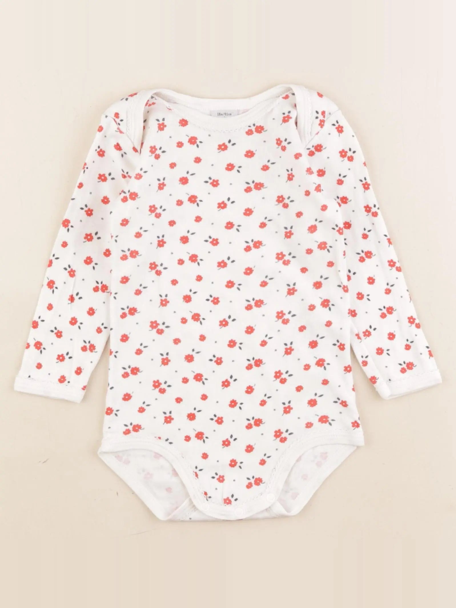 Petit Bateau - body rouge - 18 mois