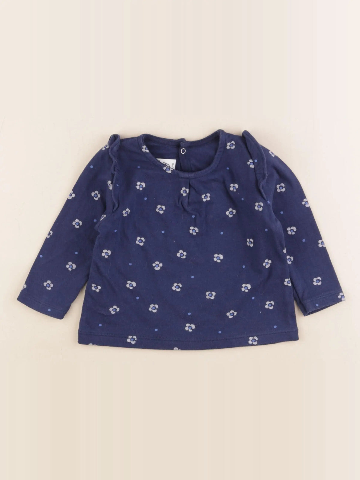Petit Bateau - tee-shirt bleu - 18 mois