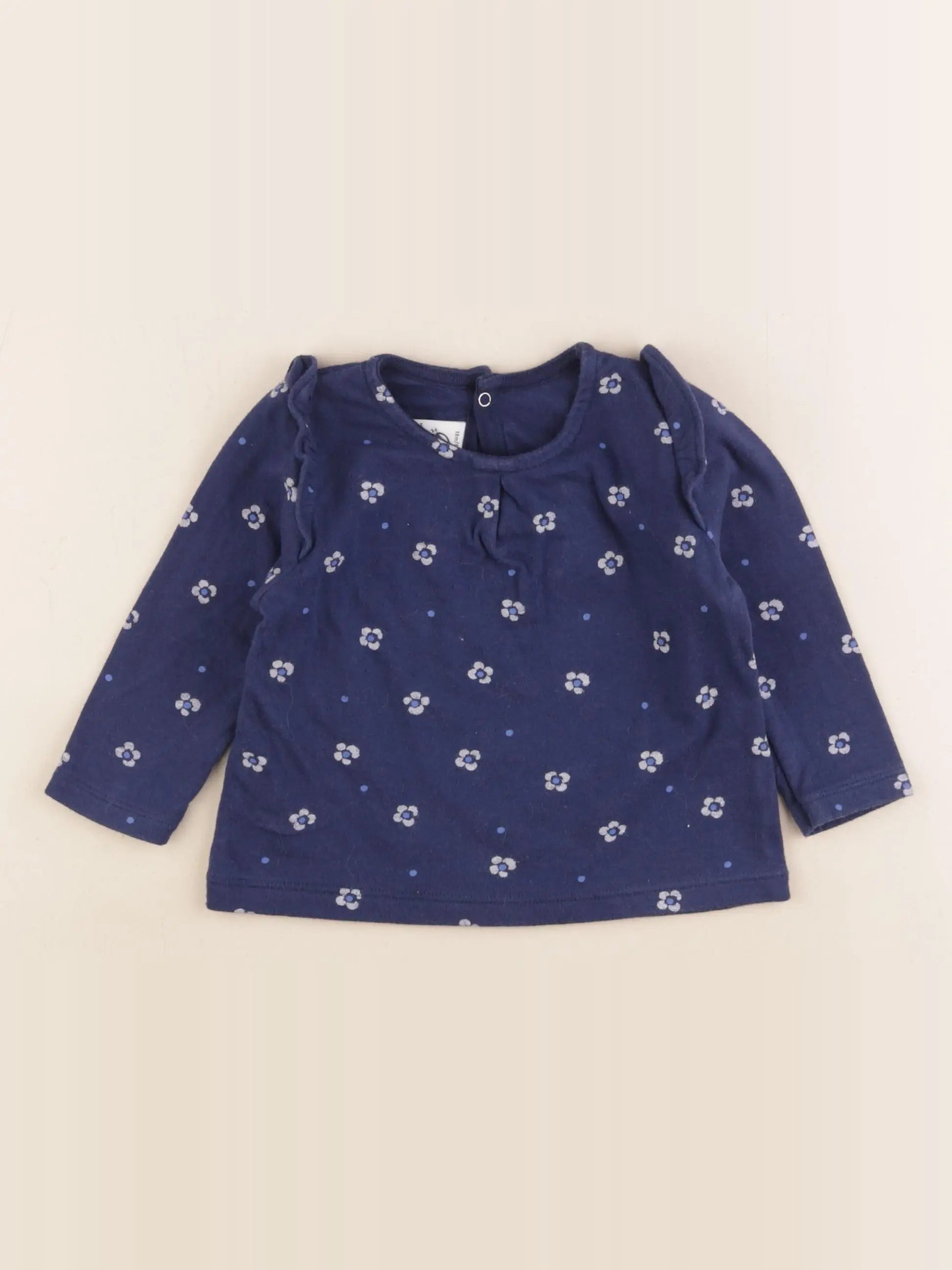 Petit Bateau - tee-shirt bleu - 18 mois