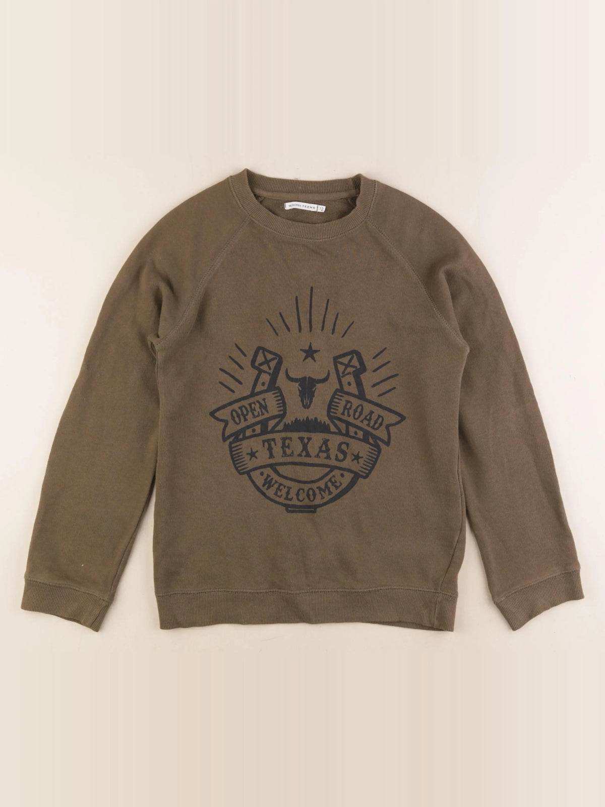 Monoprix - sweat vert - 12 ans