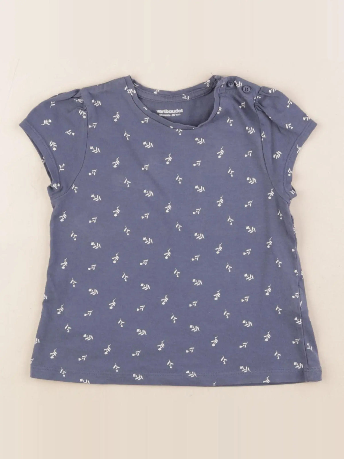 Vertbaudet - tee-shirt bleu - 36 mois