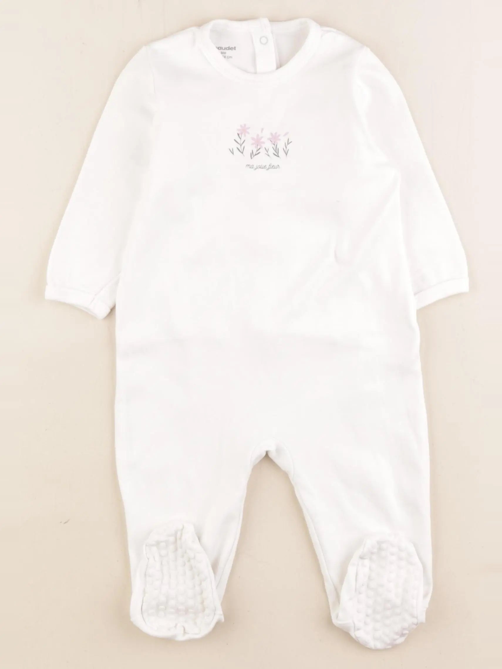 Vertbaudet - pyjama coton blanc - 12 mois