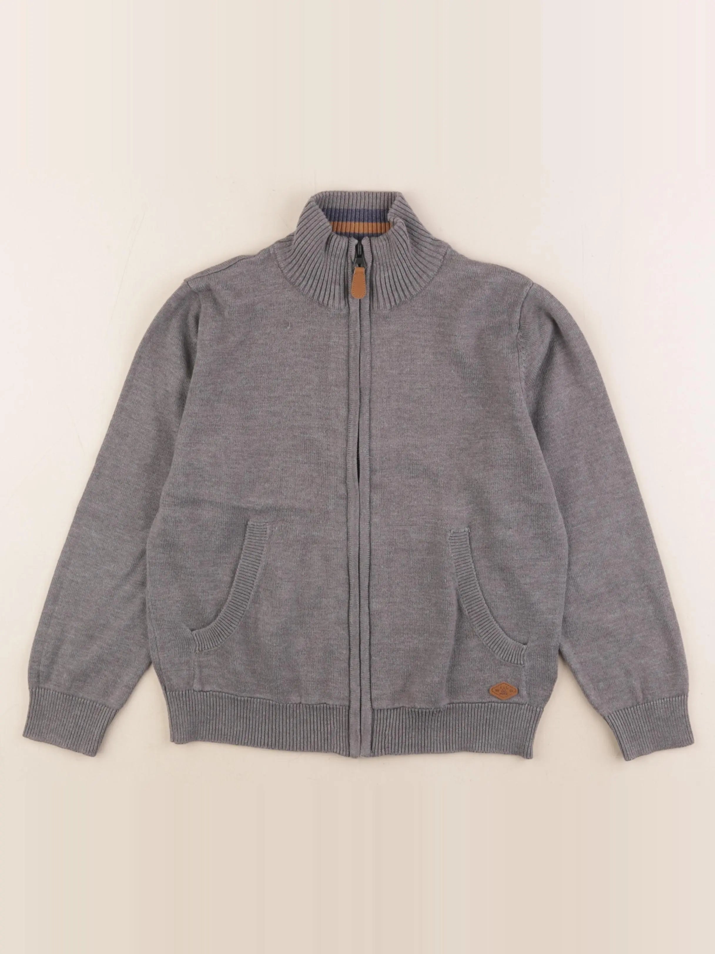 Vertbaudet - pull gris - 8 ans