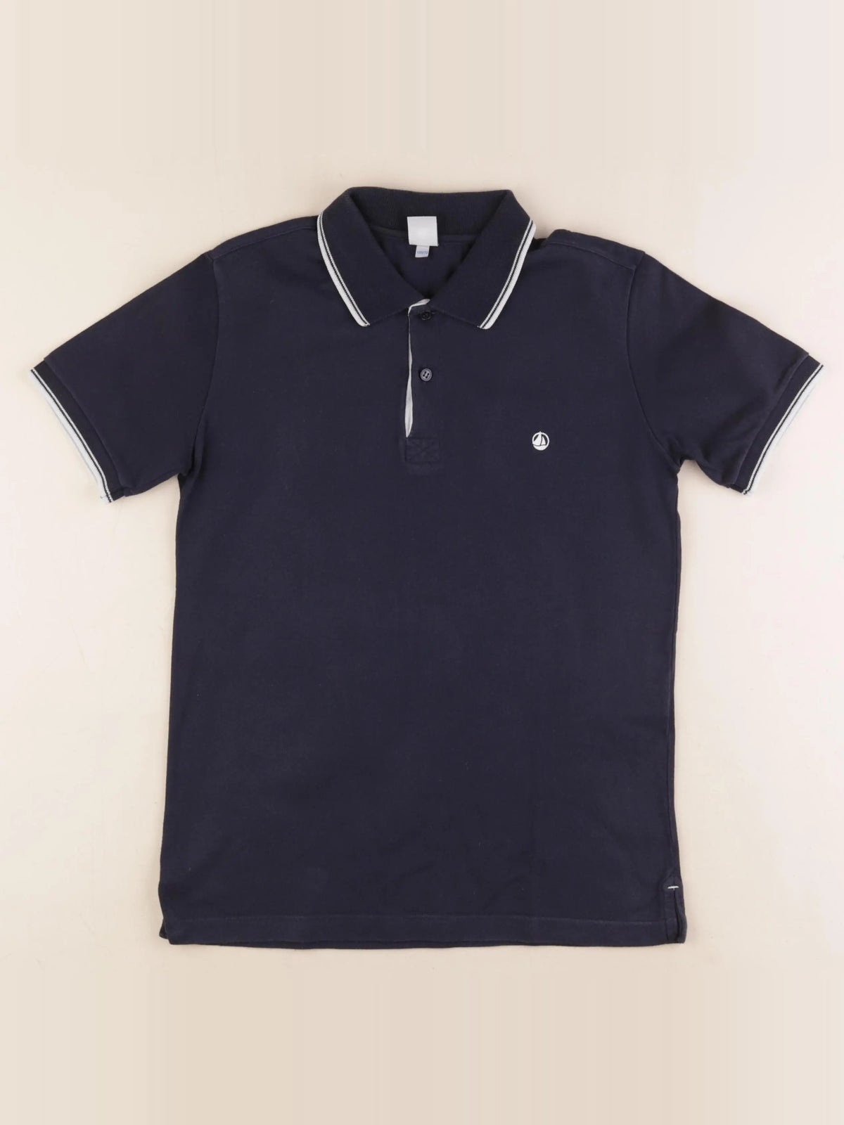 Petit Bateau - polo bleu - 12 ans