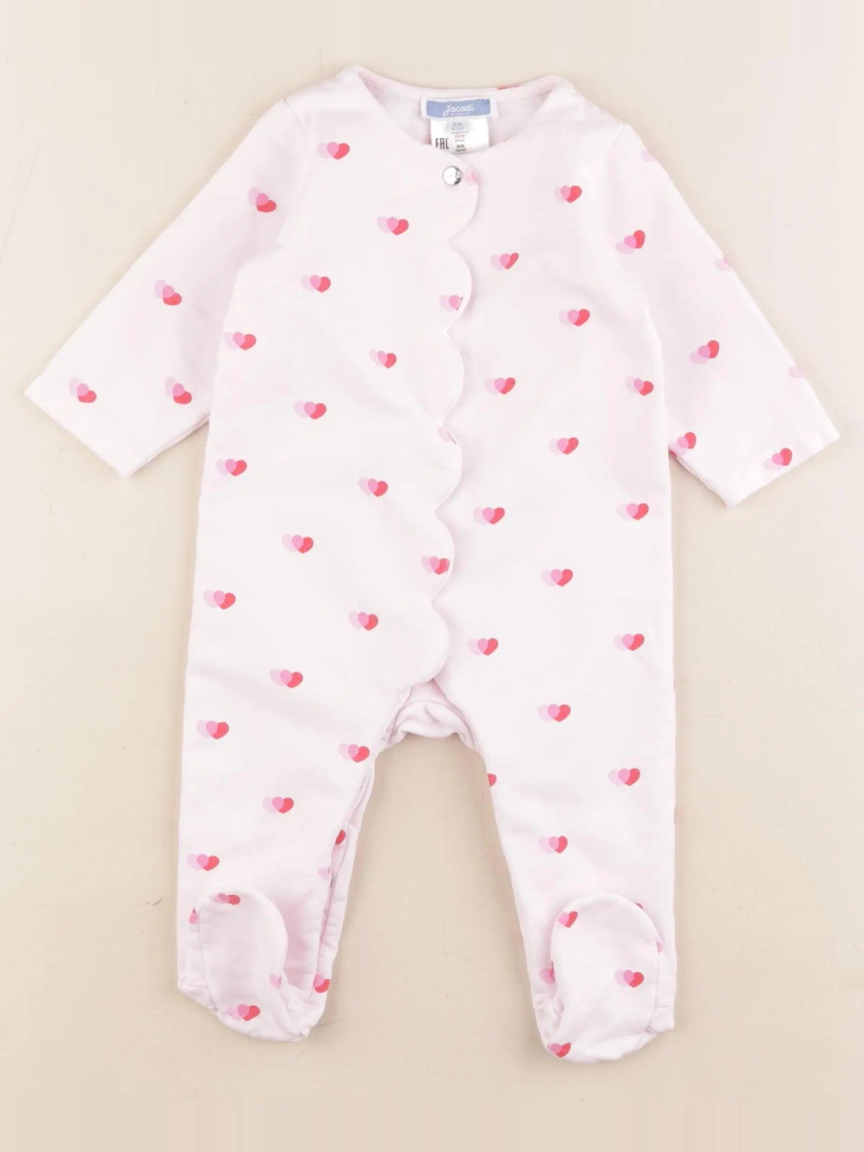Jacadi - pyjama coton rose - 6 mois