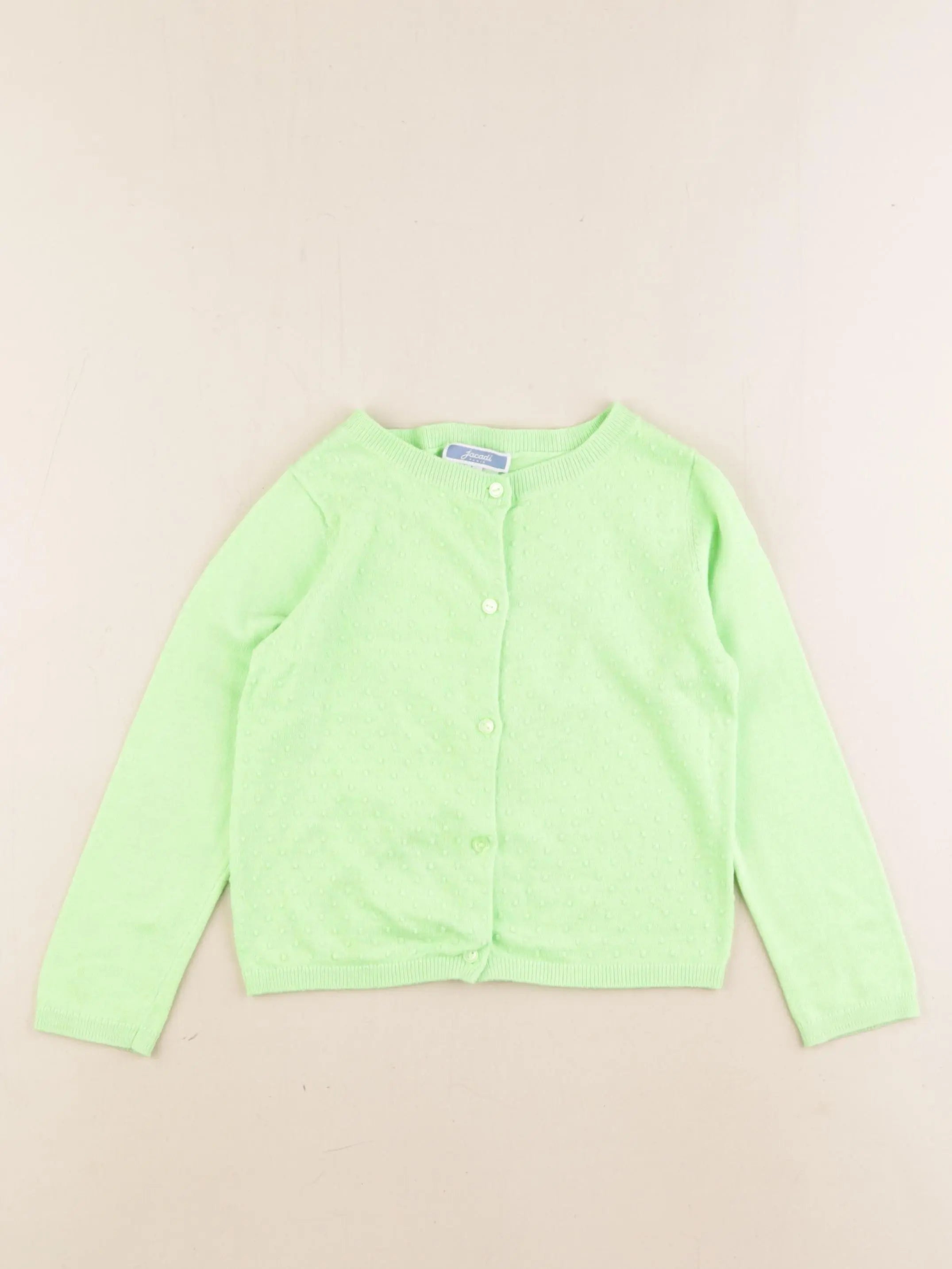 Jacadi - gilet vert fluo - 4 ans