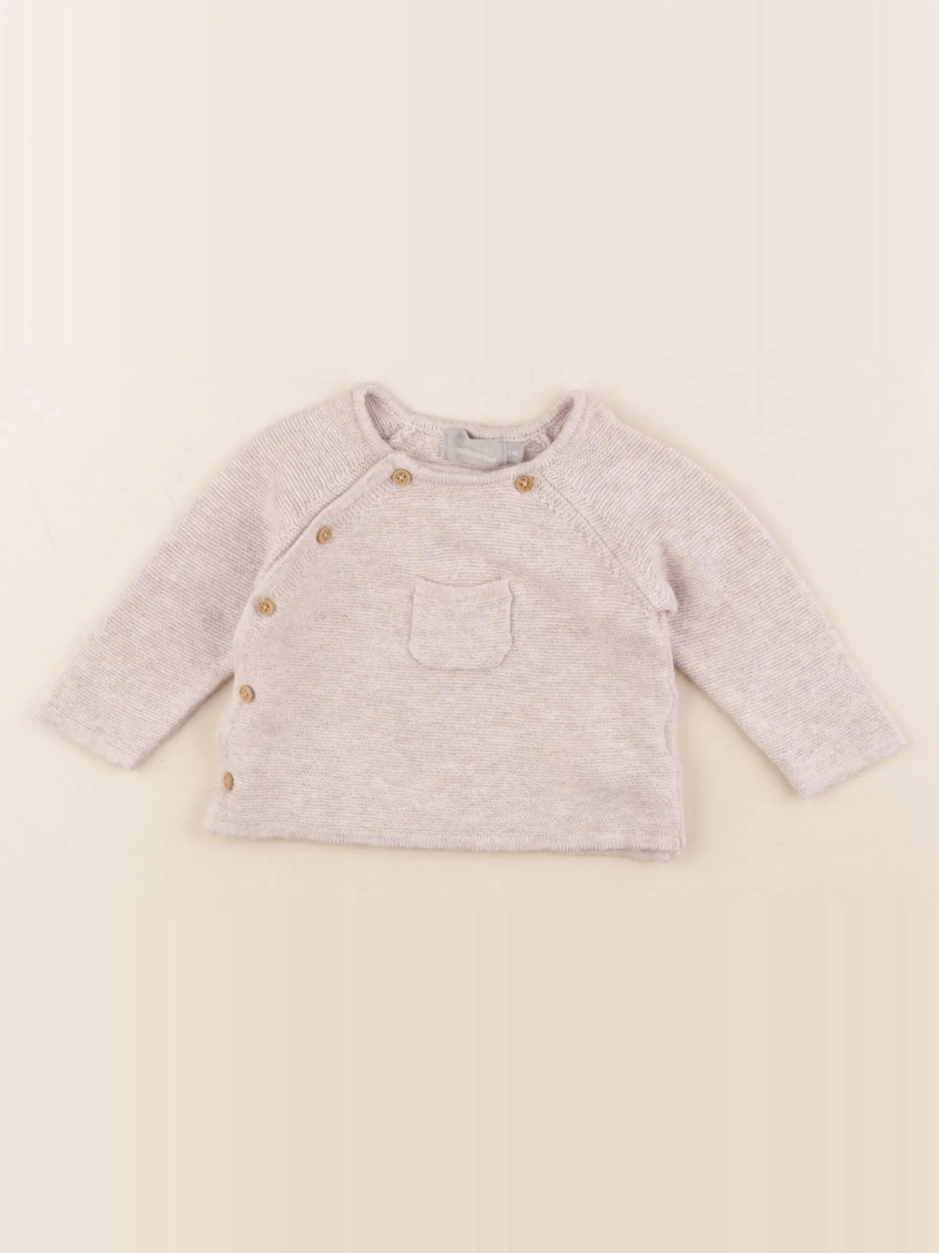 Boutchou - gilet marron - 1 mois