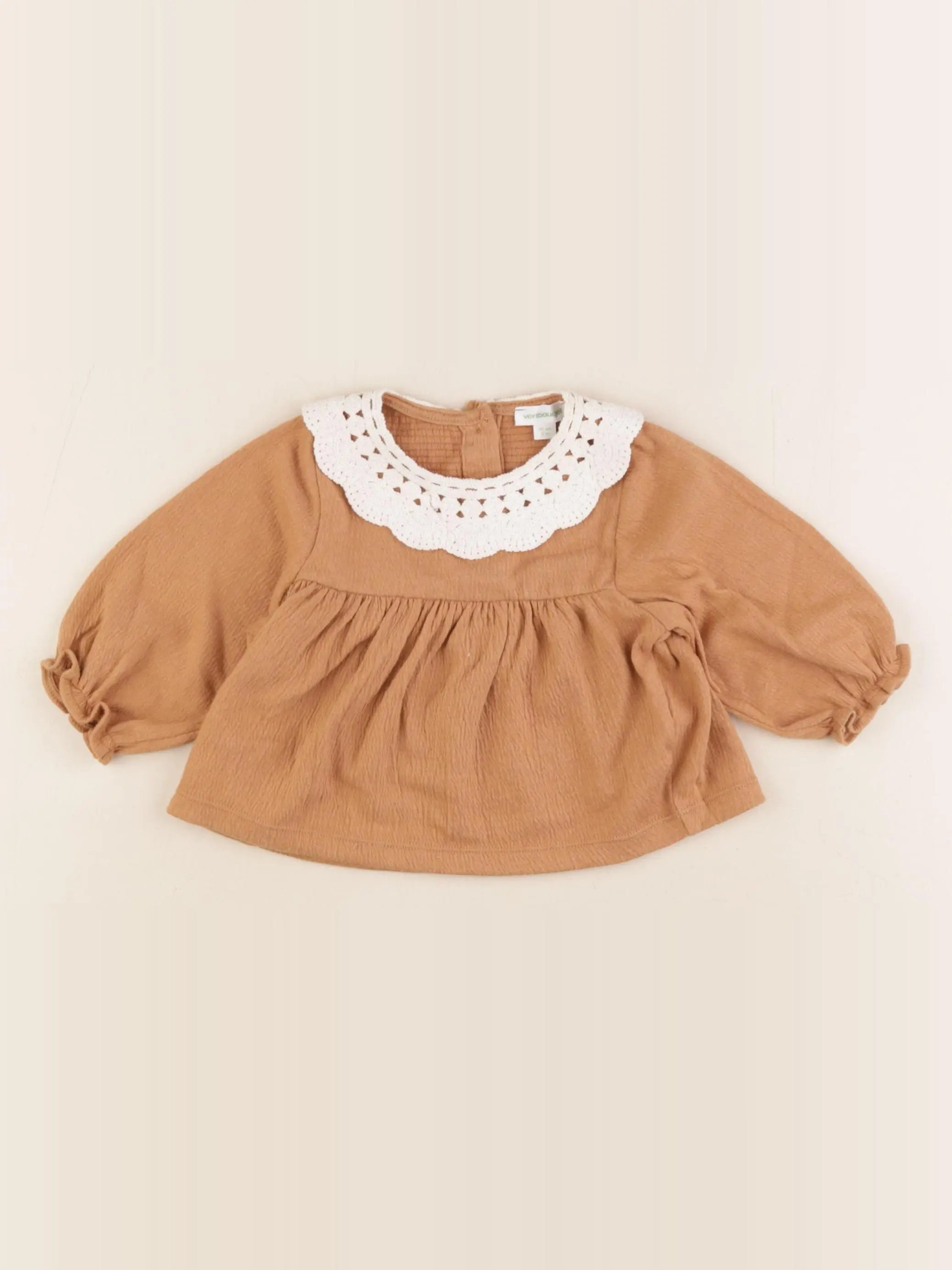 Vertbaudet - tee-shirt marron - 3 mois