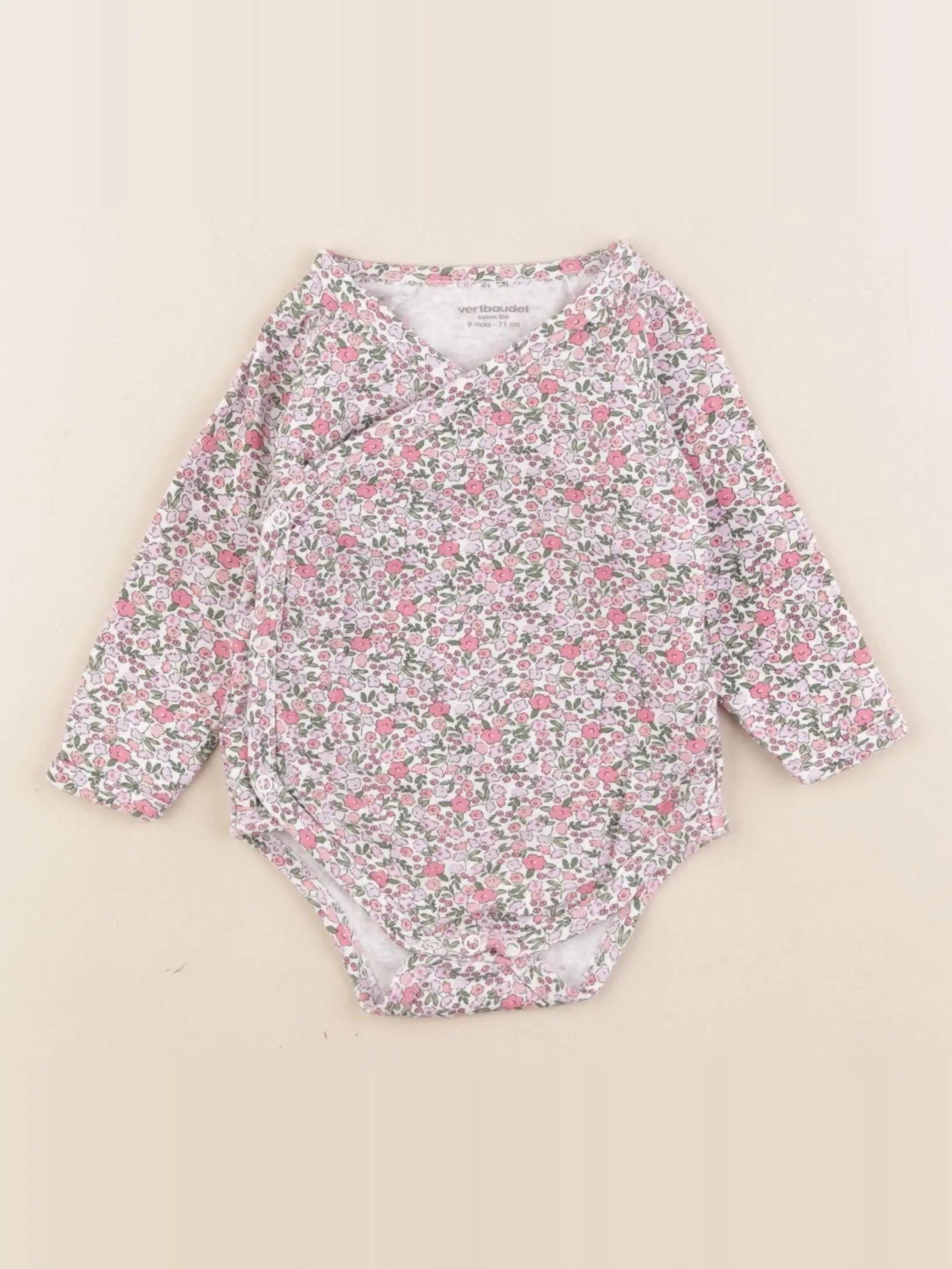 Vertbaudet - body multicolore - 9 mois