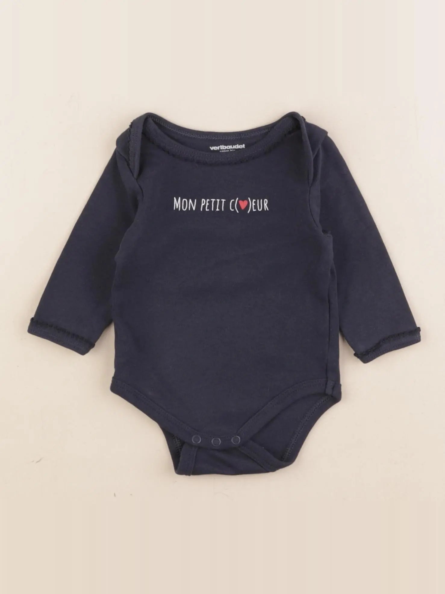 Vertbaudet - body bleu - 3 mois