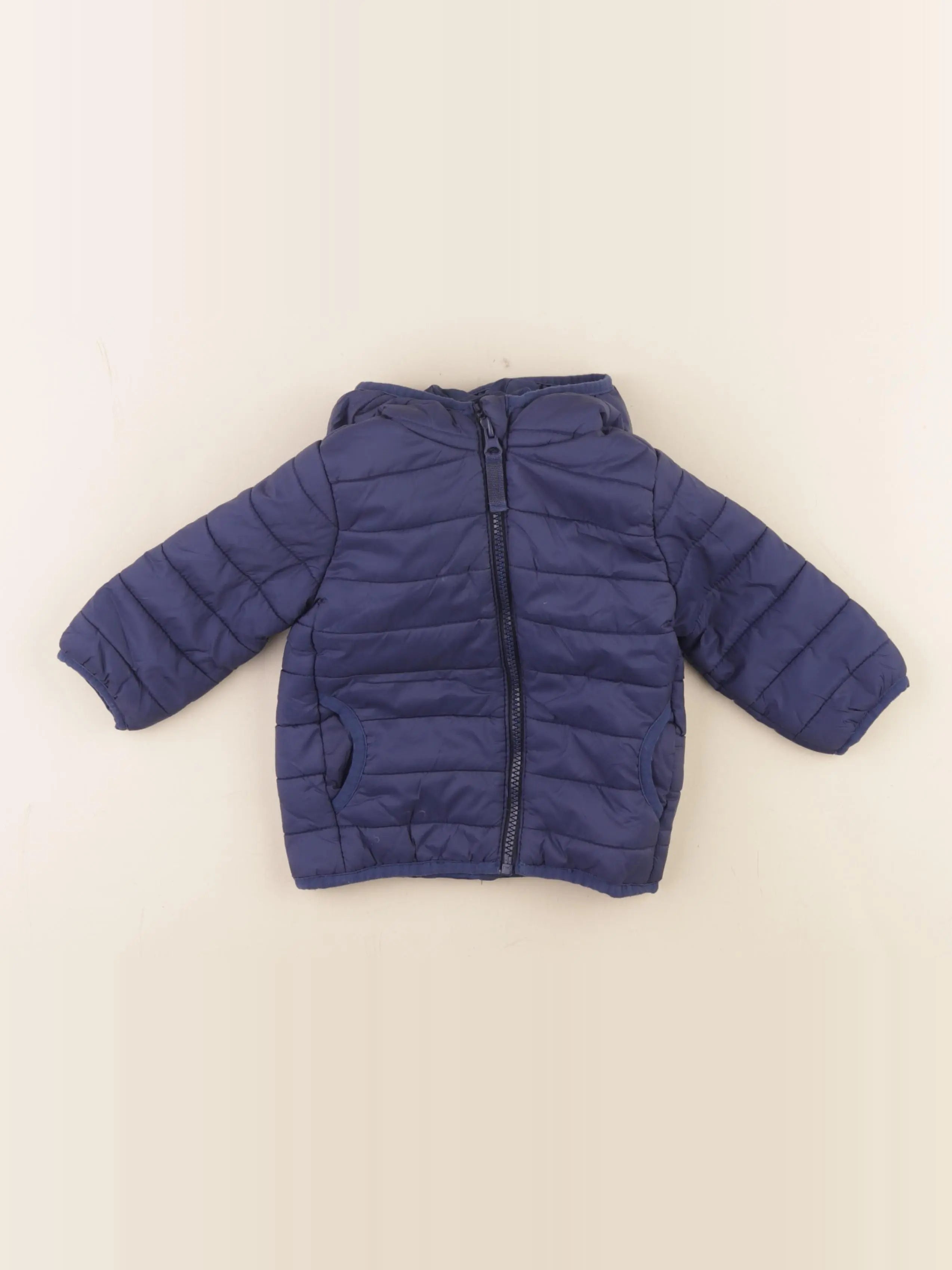 Vertbaudet - doudoune bleu - 9 mois