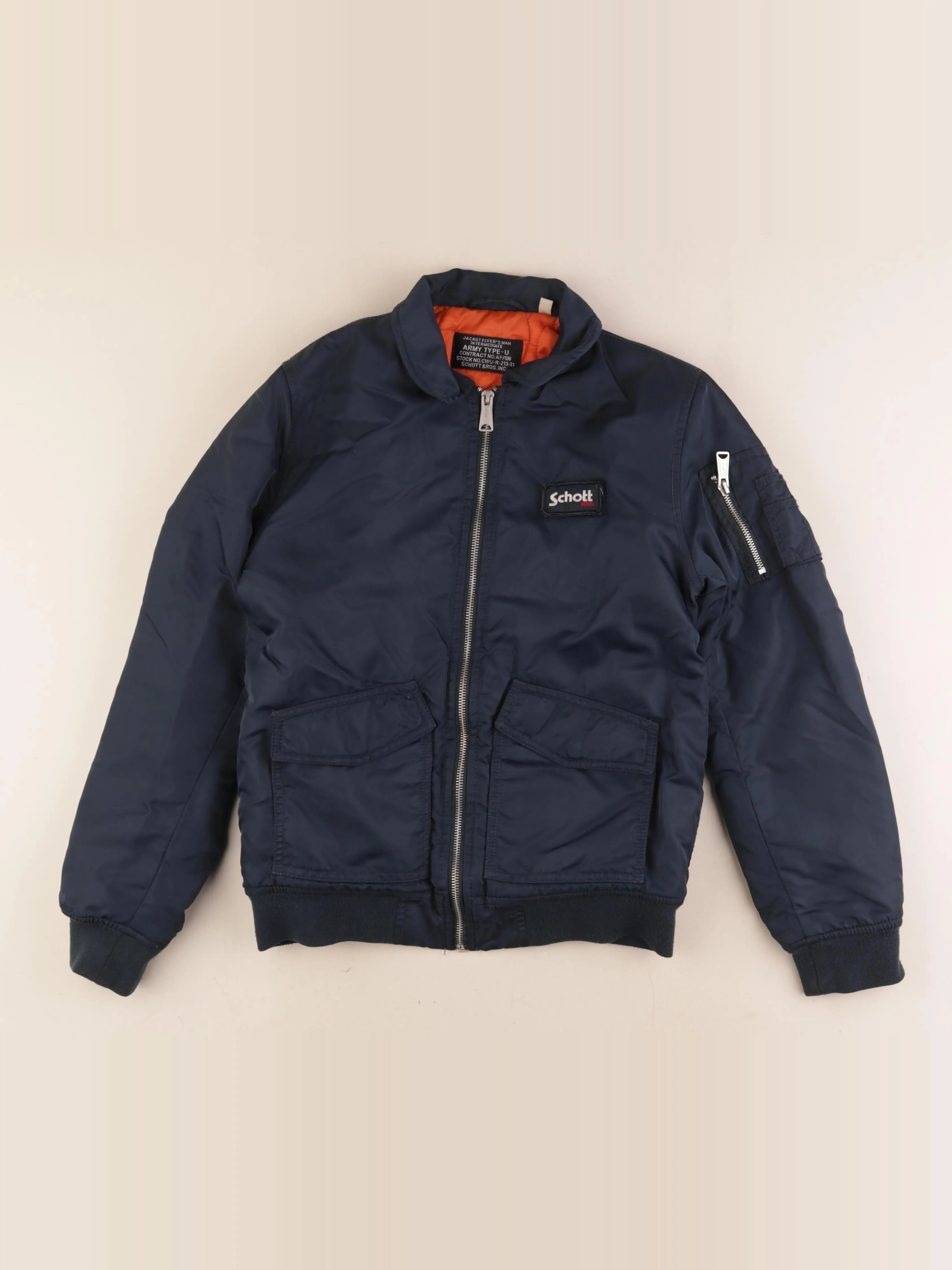 Schott - veste bleu - 14 ans