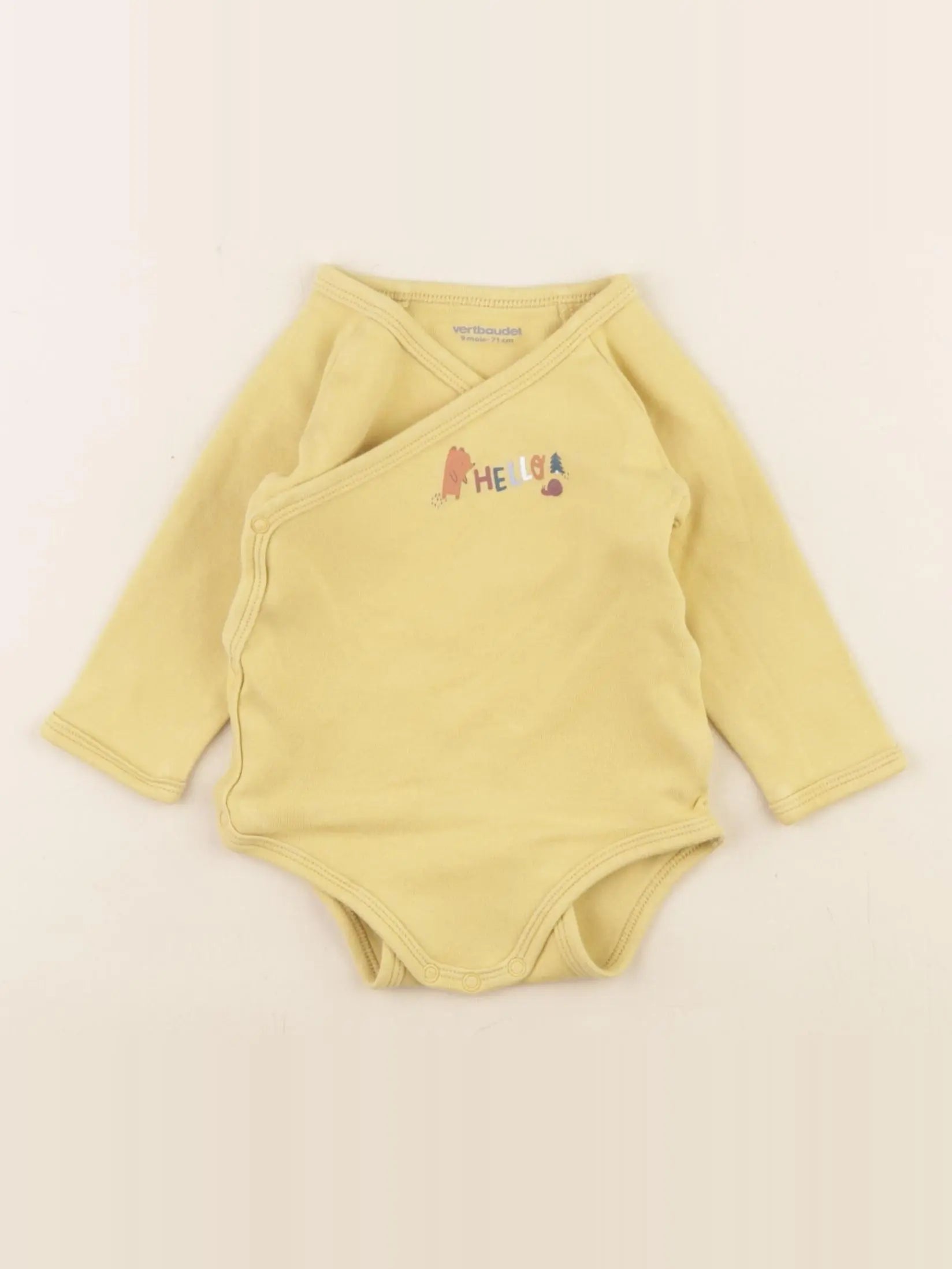 Vertbaudet - body jaune - 9 mois