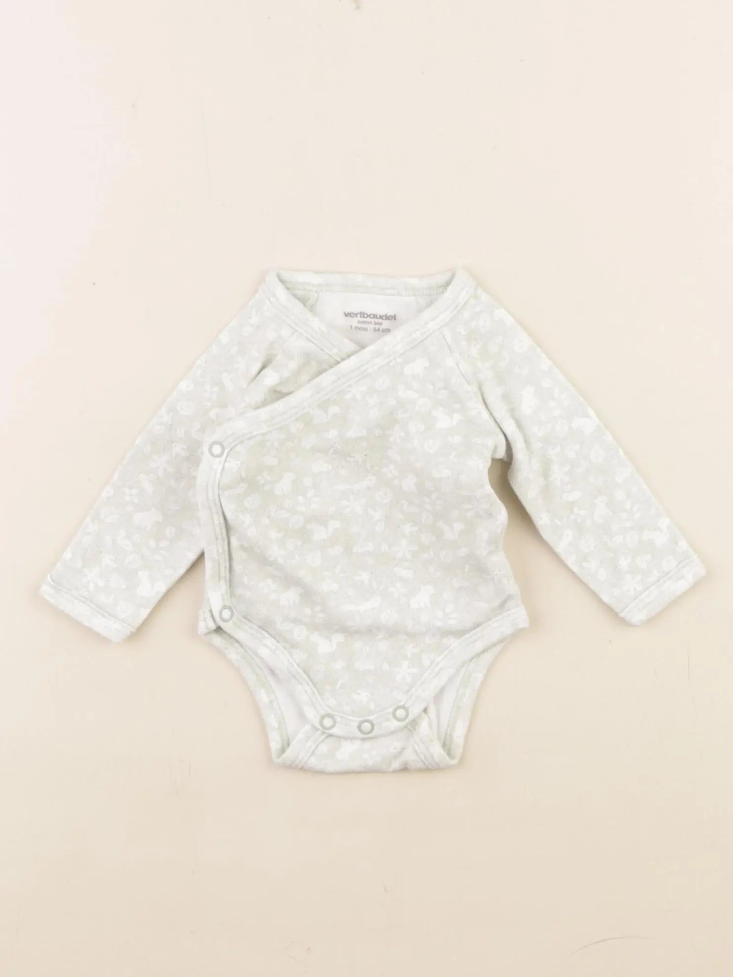Vertbaudet - body vert - 1 mois