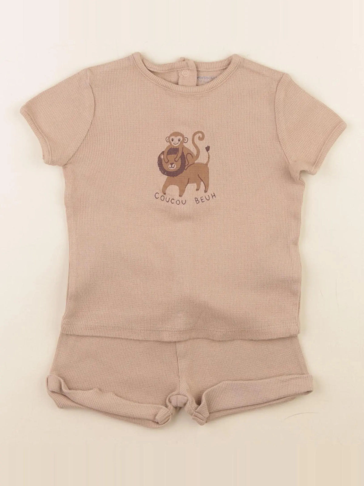 Vertbaudet - ensemble marron - 18 mois