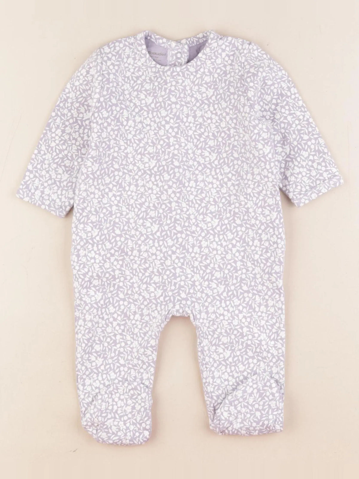 Vertbaudet - pyjama coton violet - 6 mois