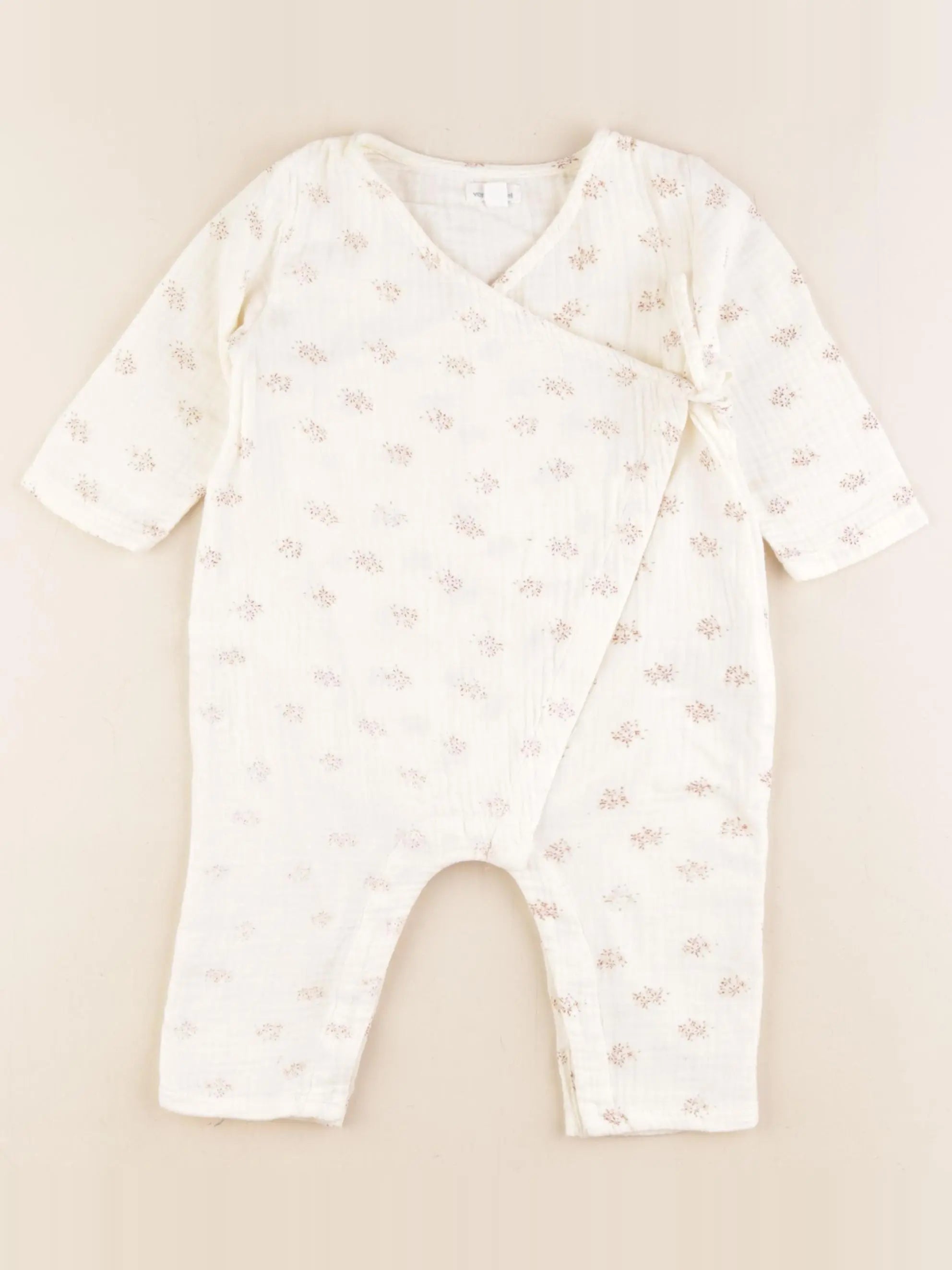 Vertbaudet - combinaison beige - 9 mois