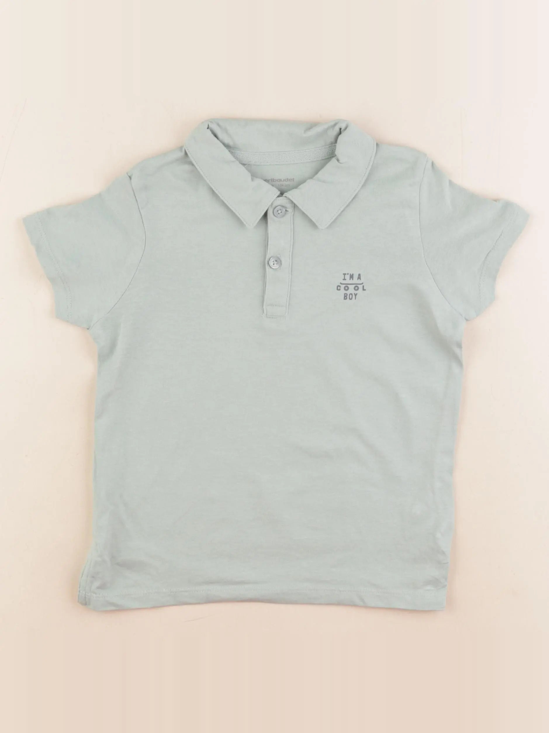 Vertbaudet - polo vert - 4 ans