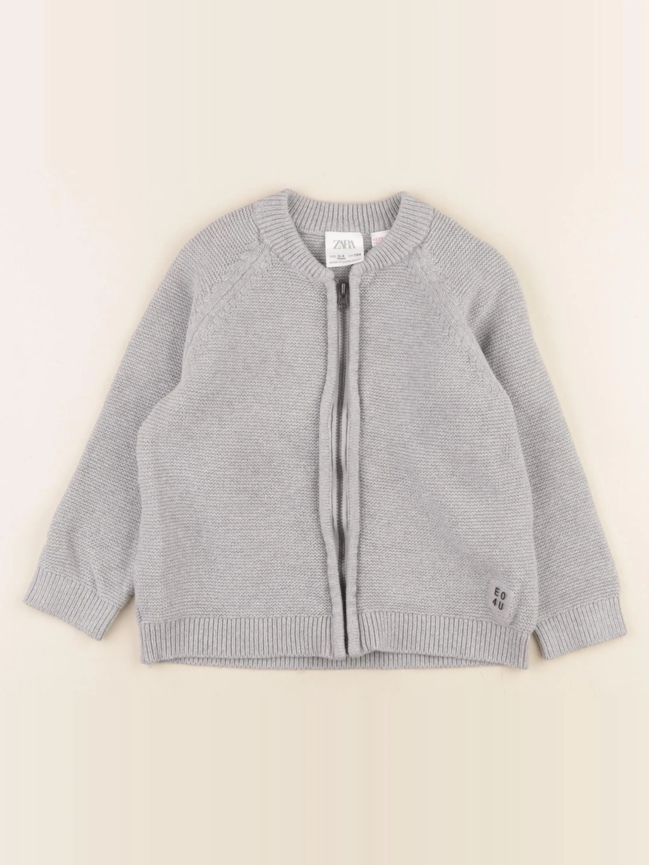 Zara - gilet gris - 3/4 ans