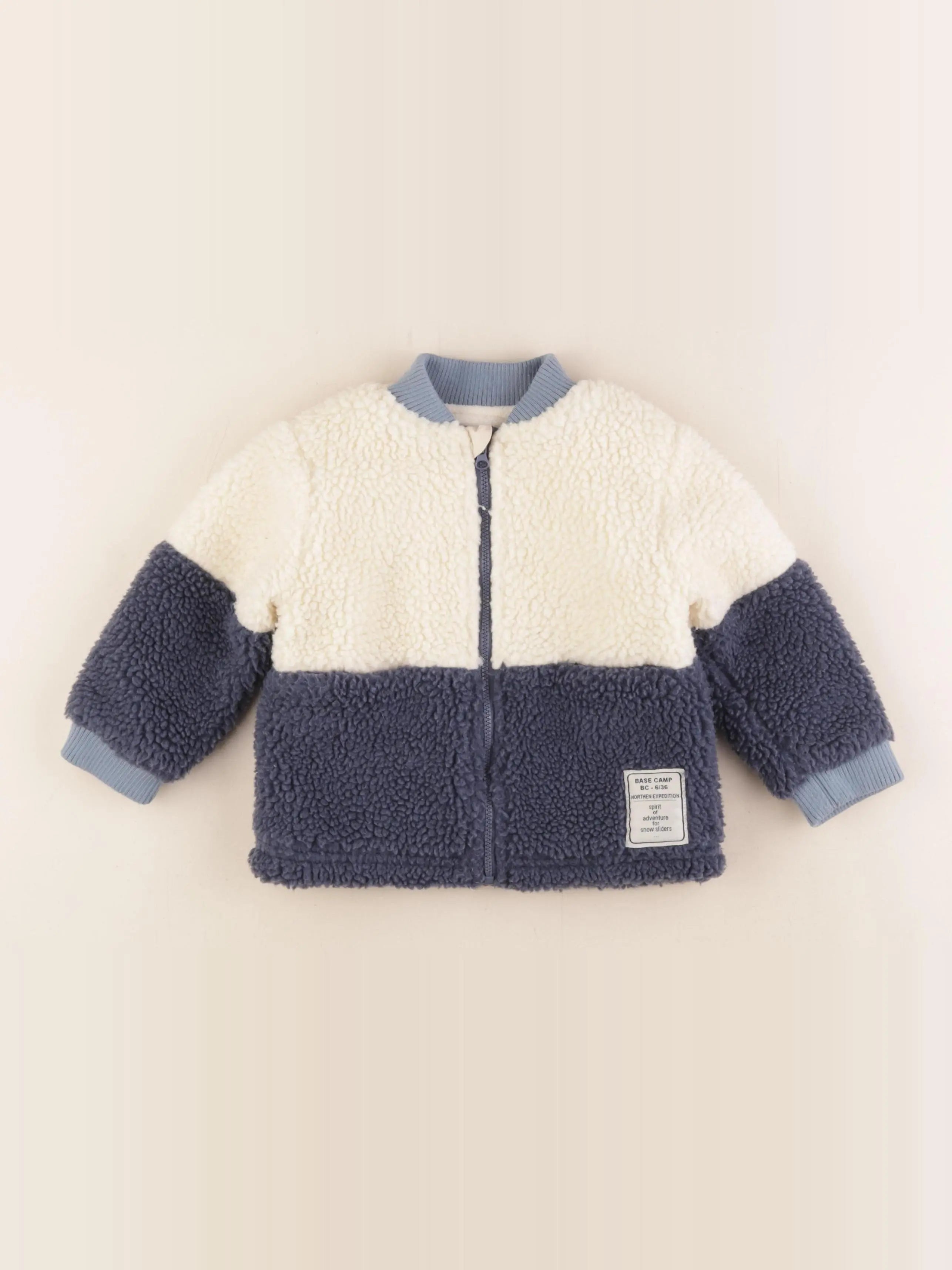 Boutchou - veste bleu, beige - 24 mois
