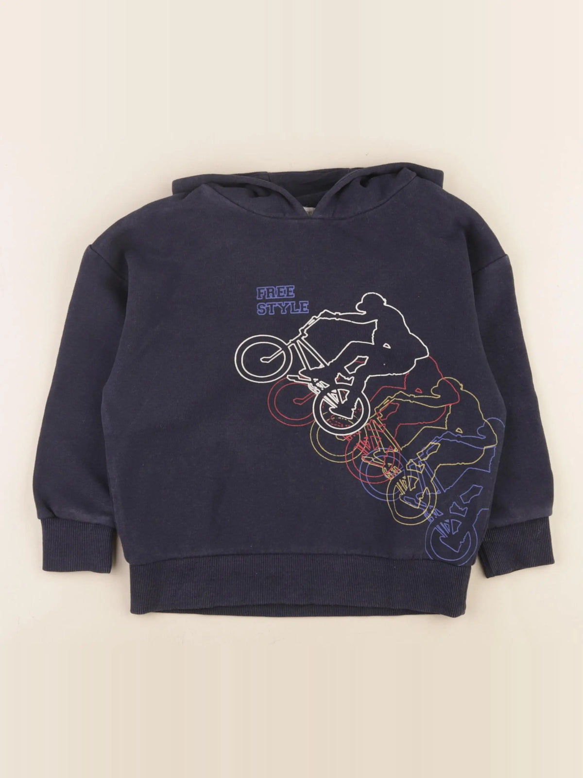 Vertbaudet - sweat bleu - 6 ans