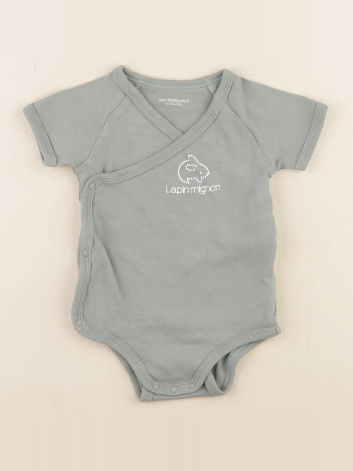 Vertbaudet - body bleu - 6 mois