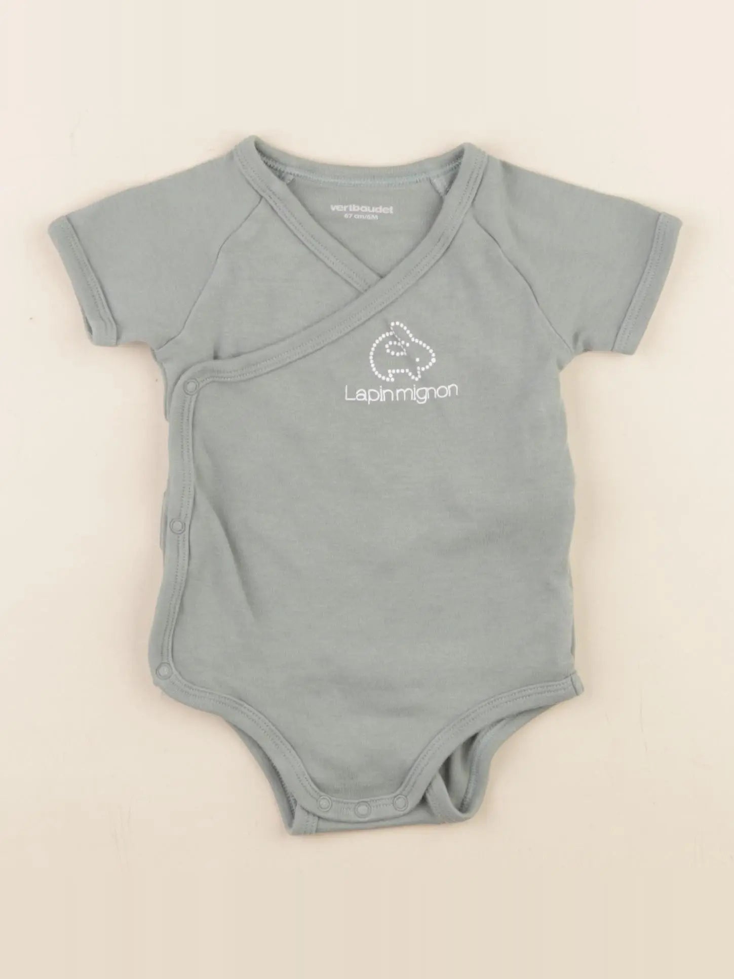 Vertbaudet - body bleu - 6 mois