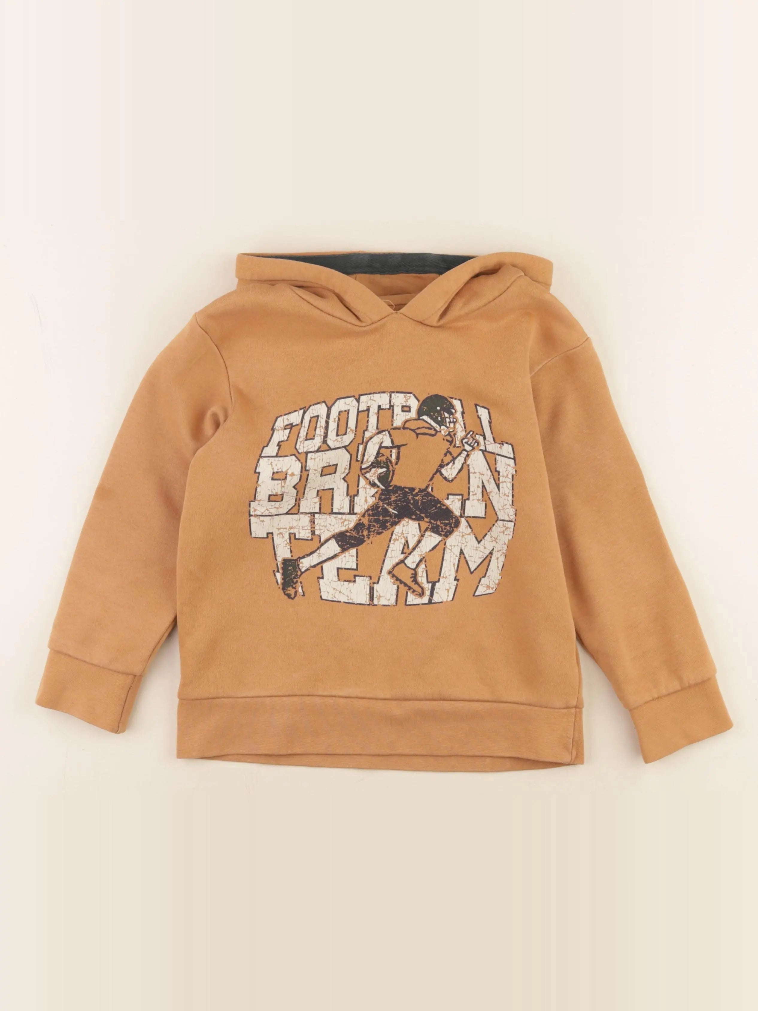 Vertbaudet - sweat marron - 6 ans