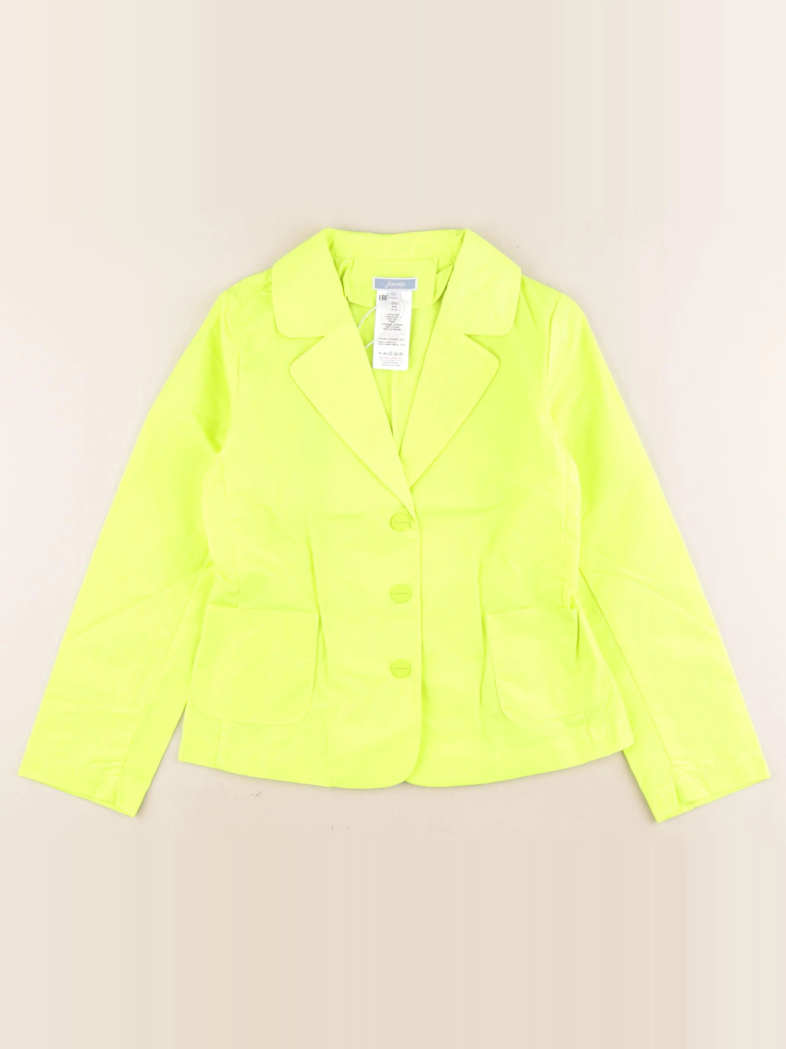 Jacadi - veste jaune fluo - 8 ans