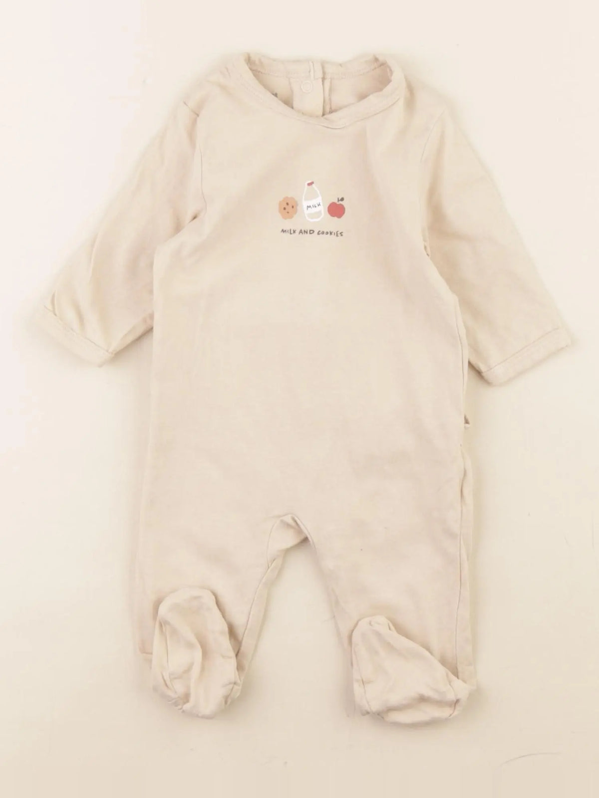 Vertbaudet - pyjama coton marron - 1 mois