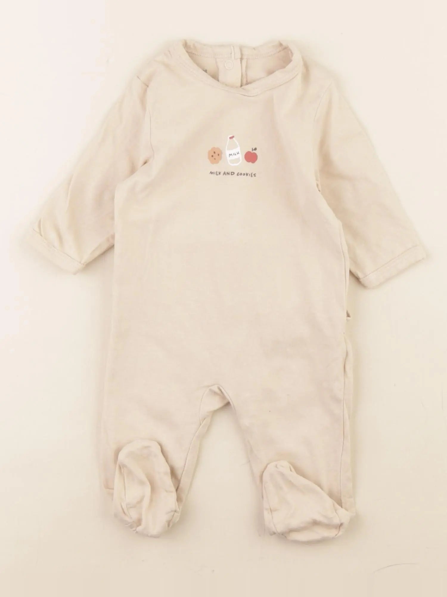 Vertbaudet - pyjama coton marron - 1 mois