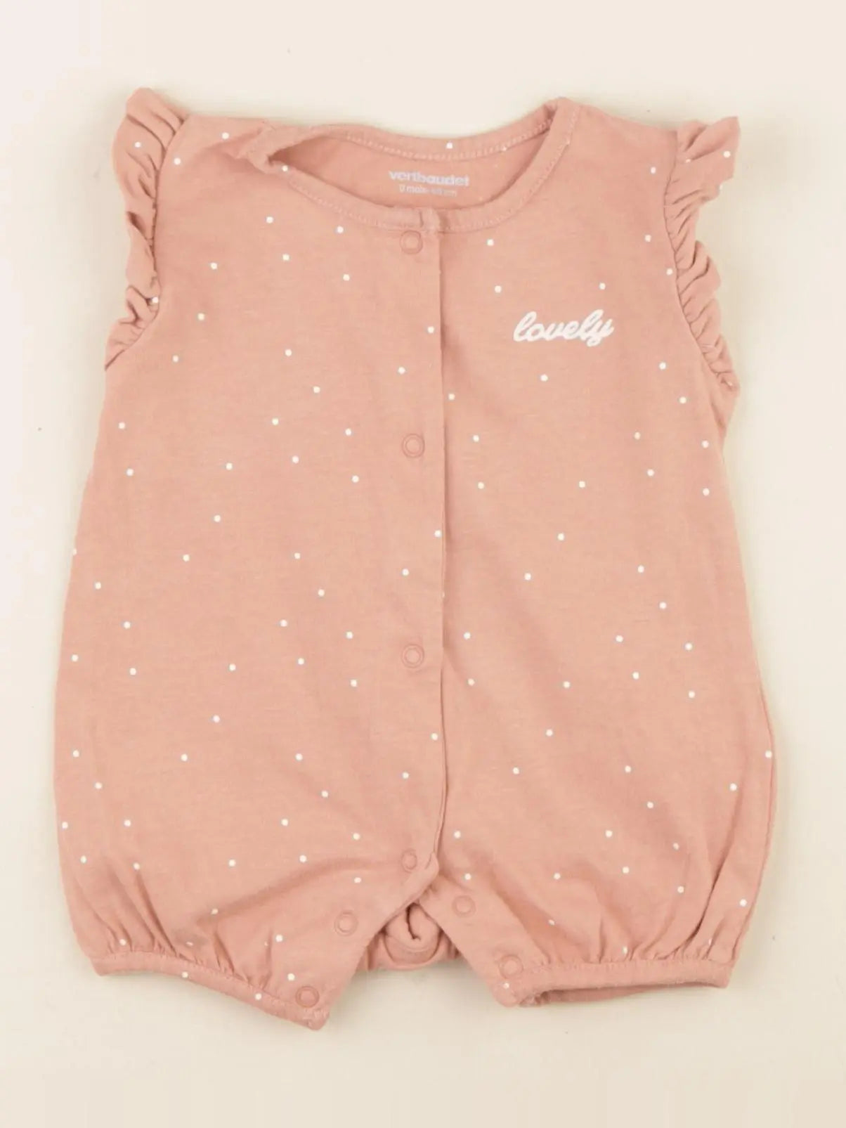 Vertbaudet - pyjama coton rose - 3 mois